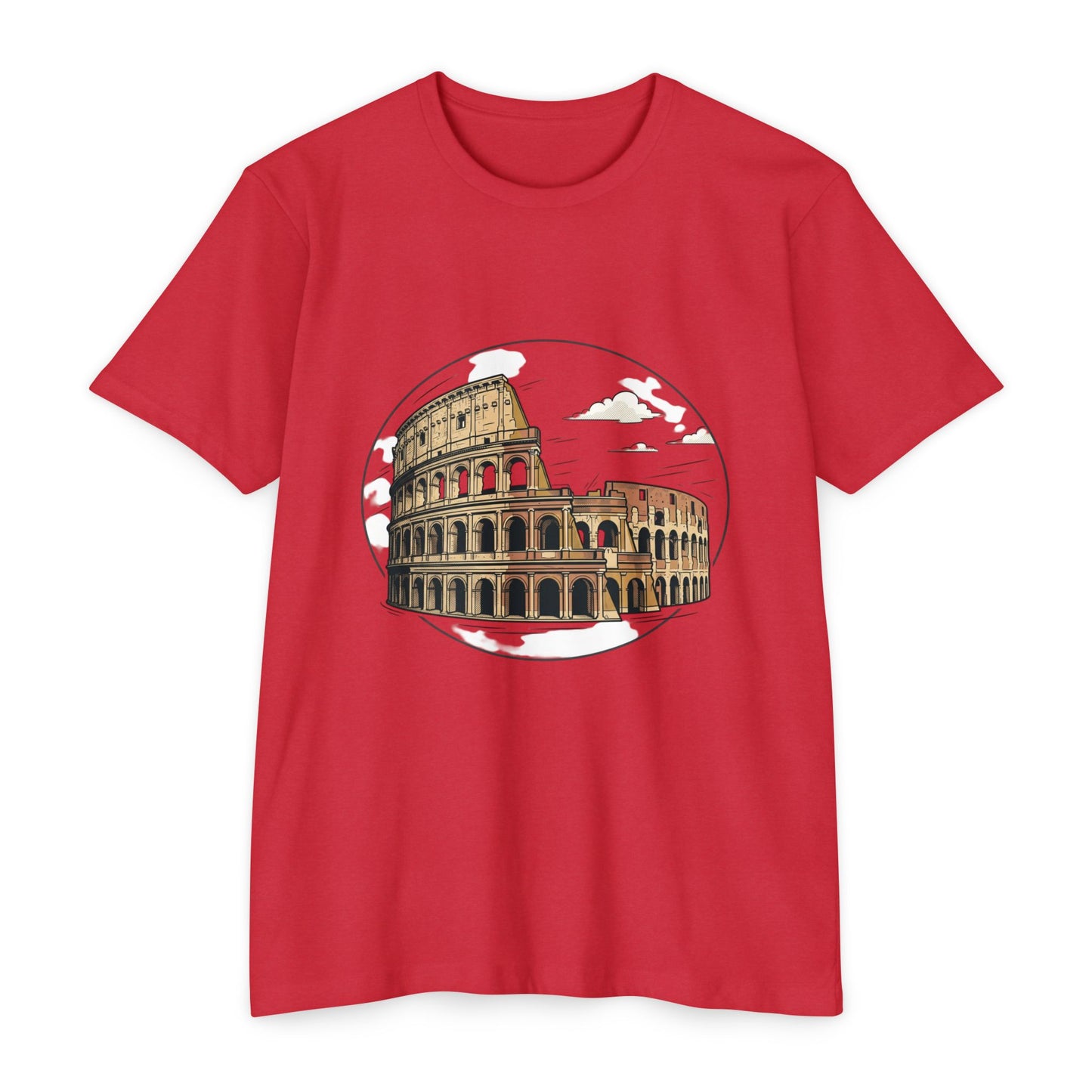 Colosseum Illustration Vintage Rome Travel T-Shirt