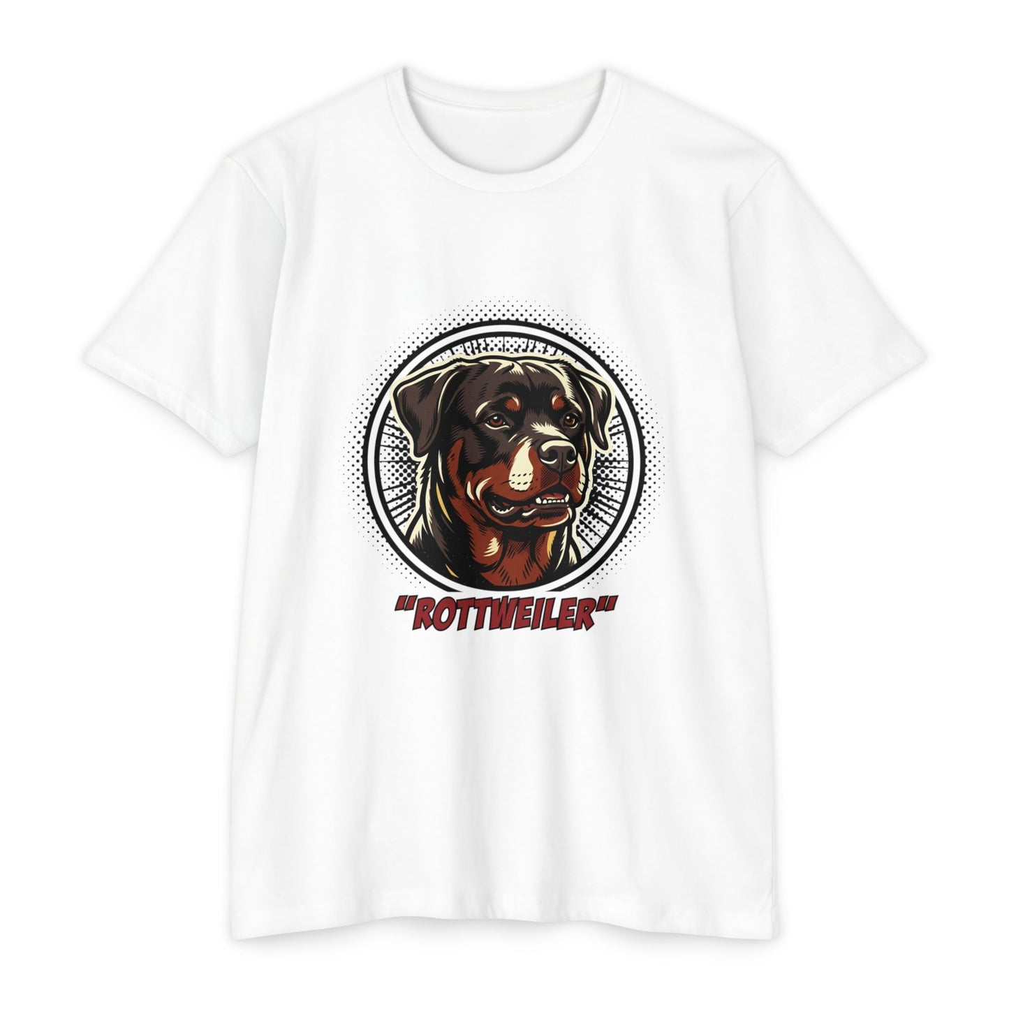 Rottweiler Vintage Portrait T-Shirt — Retro Dog Graphic Tee