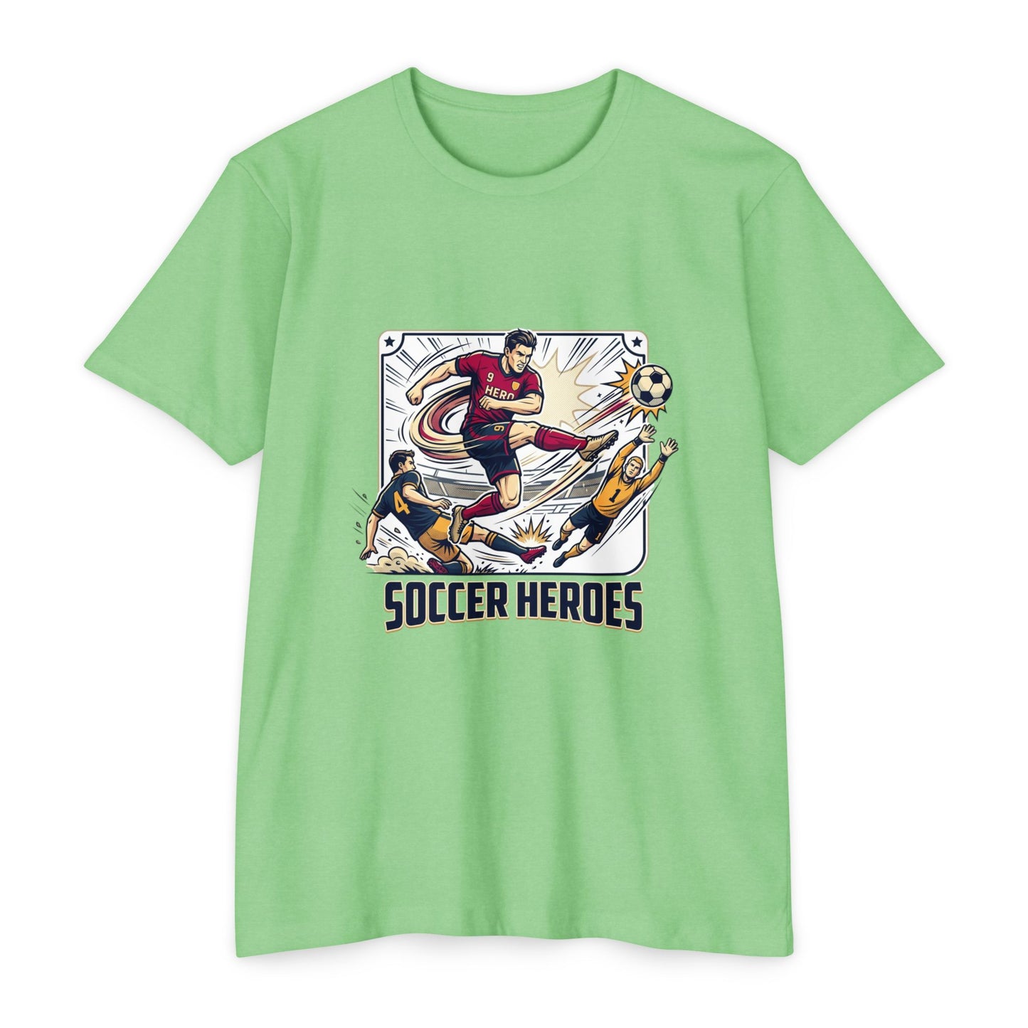 Soccer Heroes Graphic T-Shirt — Vintage Action Soccer Player Tee