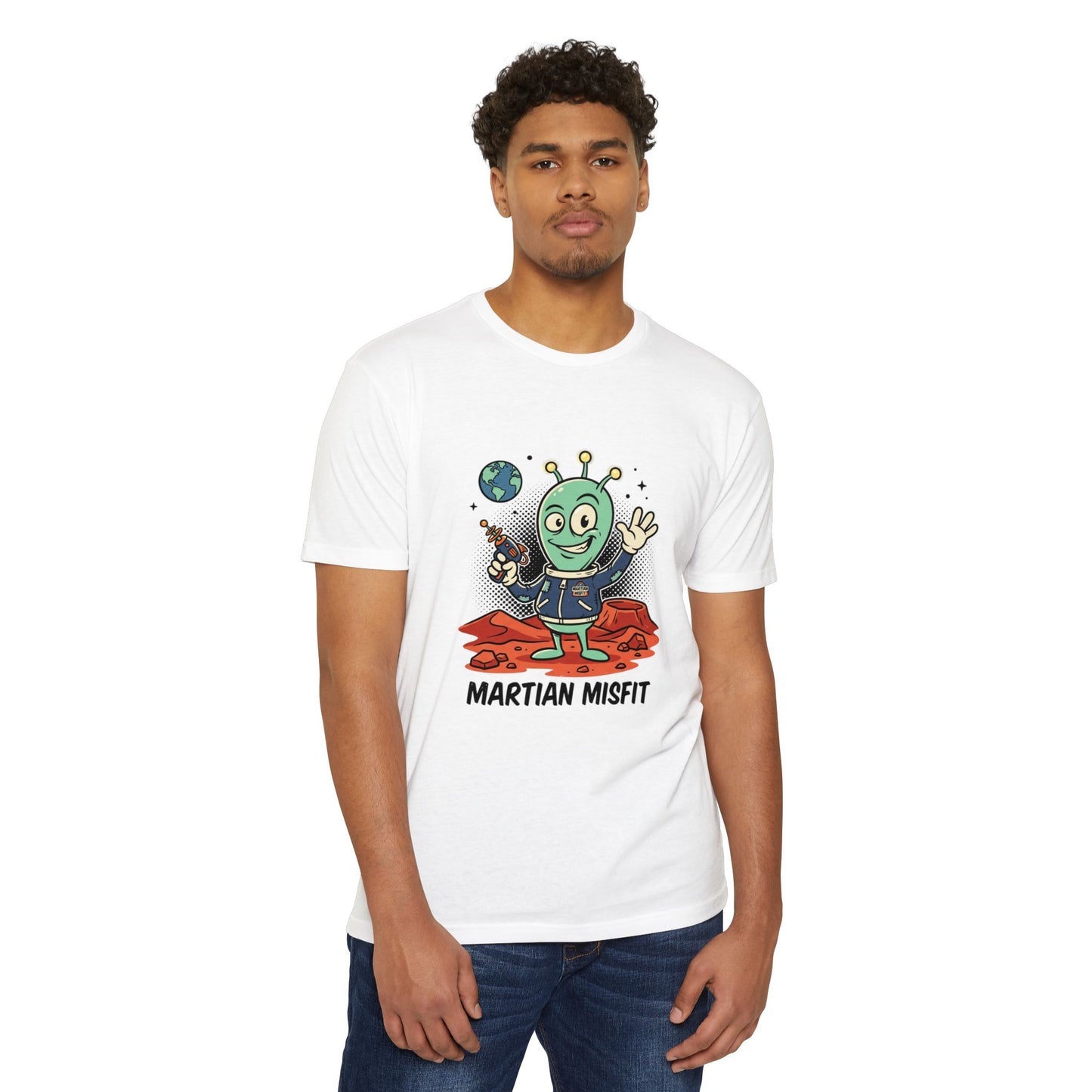 Martian Misfit Retro Alien T-Shirt — Cute Space Graphic Tee
