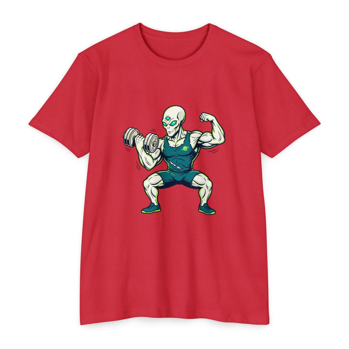 Alien Weightlifter Gym T-Shirt — Fitness Workout Tee
