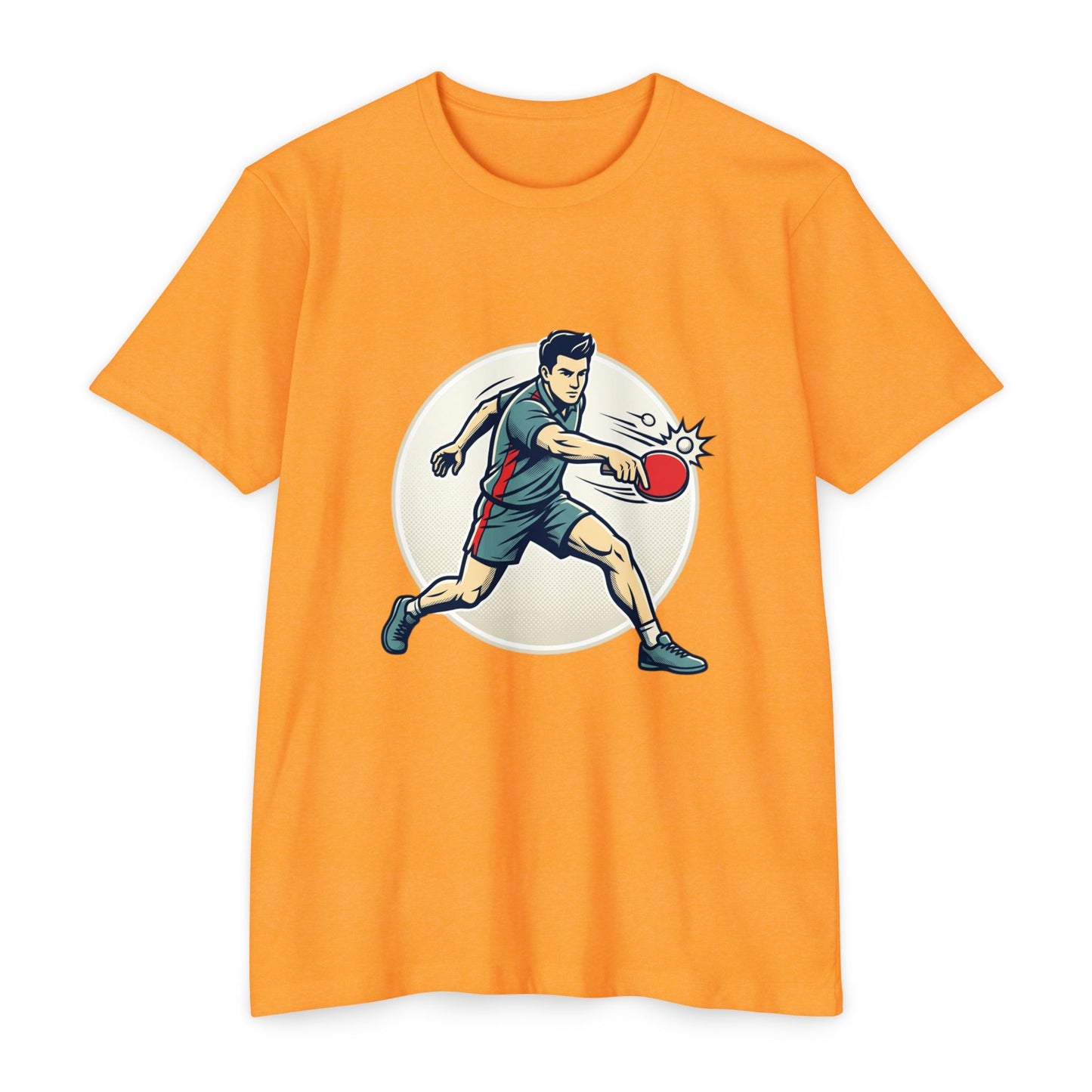 Table Tennis Player Illustration T-Shirt — Ping Pong Athlete Graphic Tee