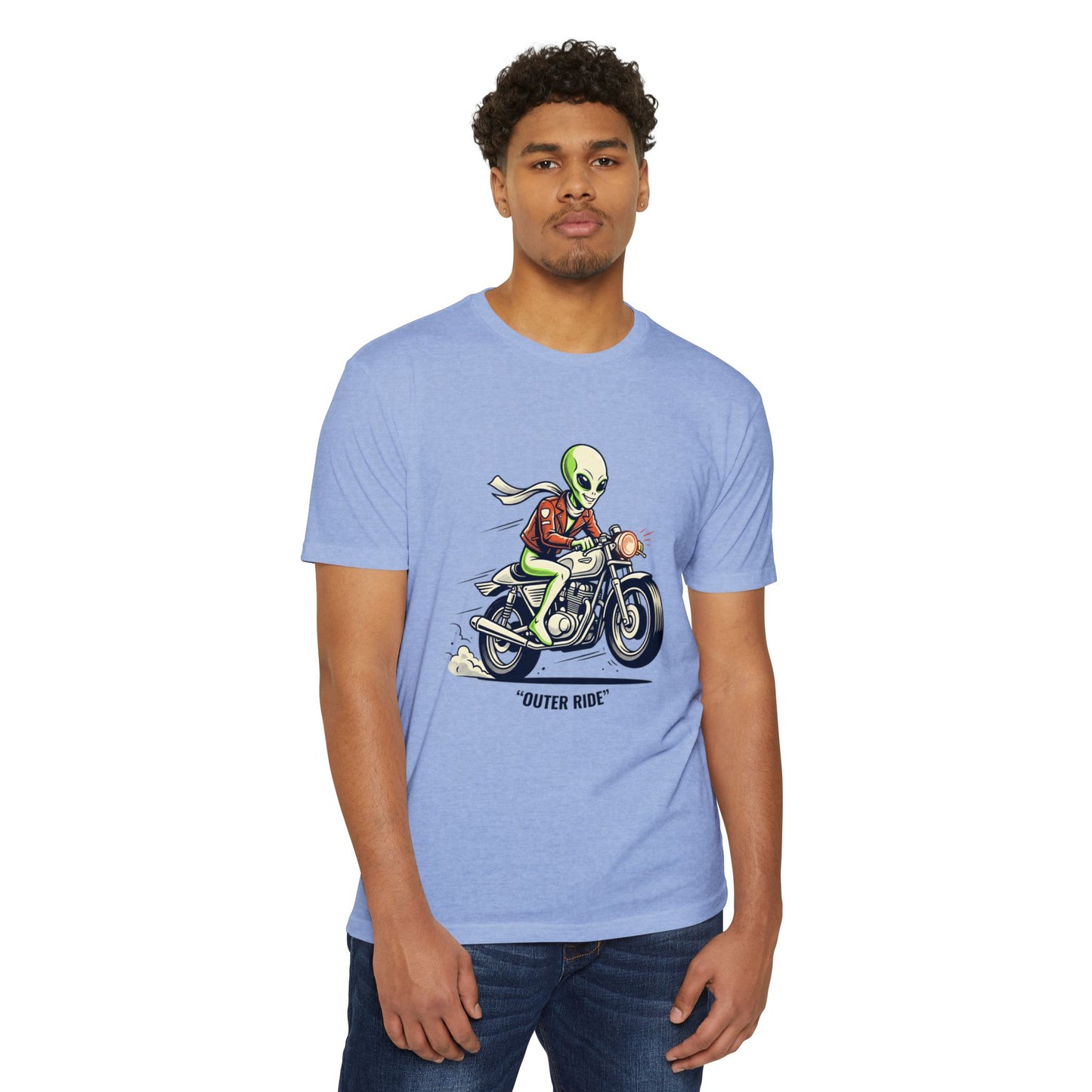 Alien Motorcyclist "Outer Ride" T-Shirt