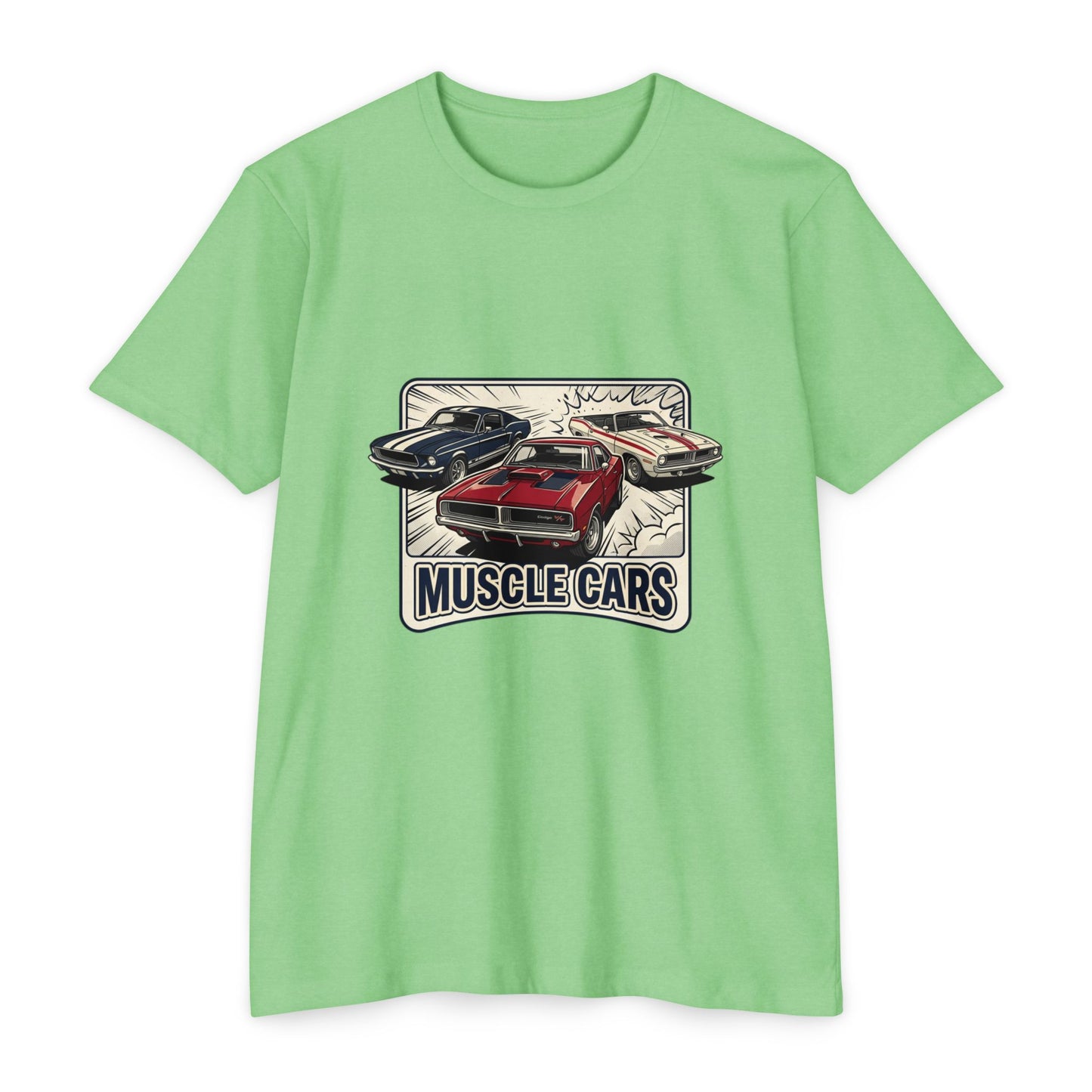 Retro Muscle Cars Graphic T-Shirt — Vintage Hot Rod Design