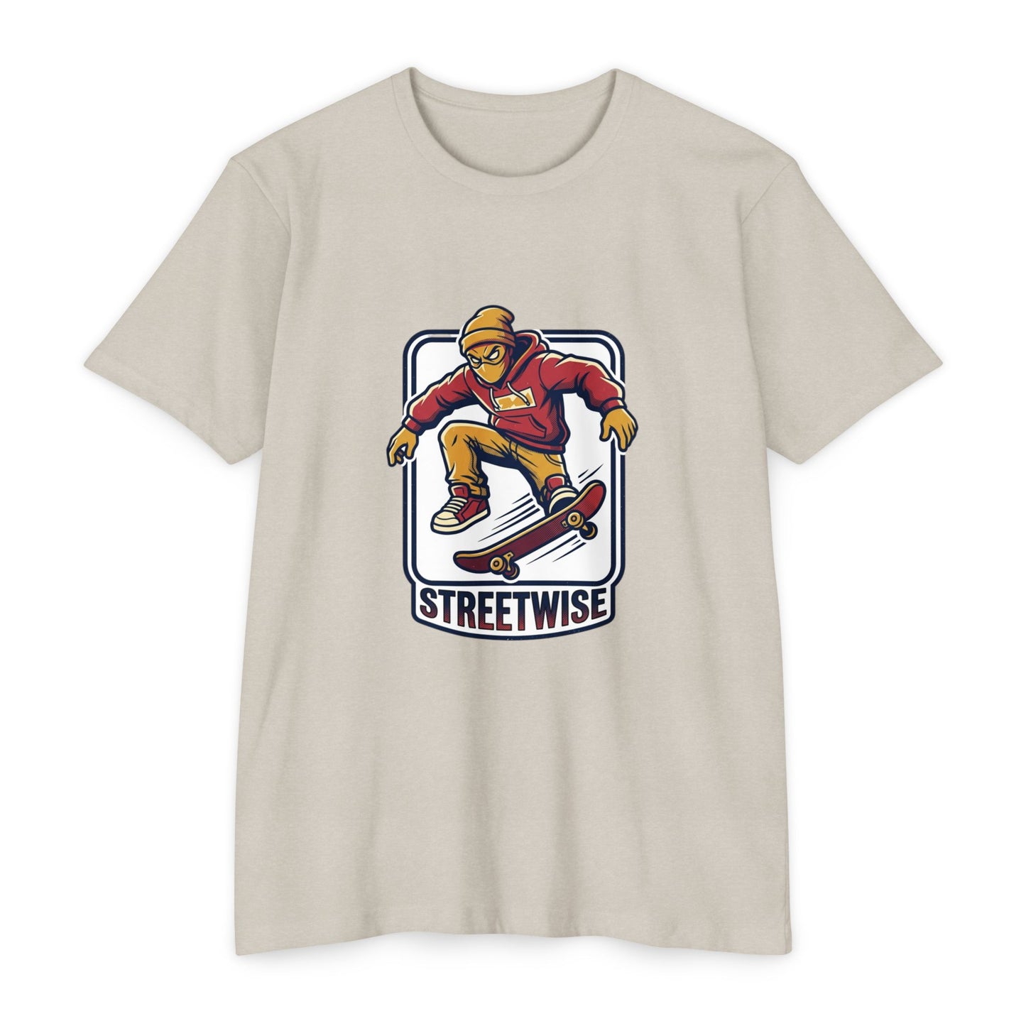 Retro Skateboarder Streetwise T‑Shirt — Vintage Skate Graphic Tee