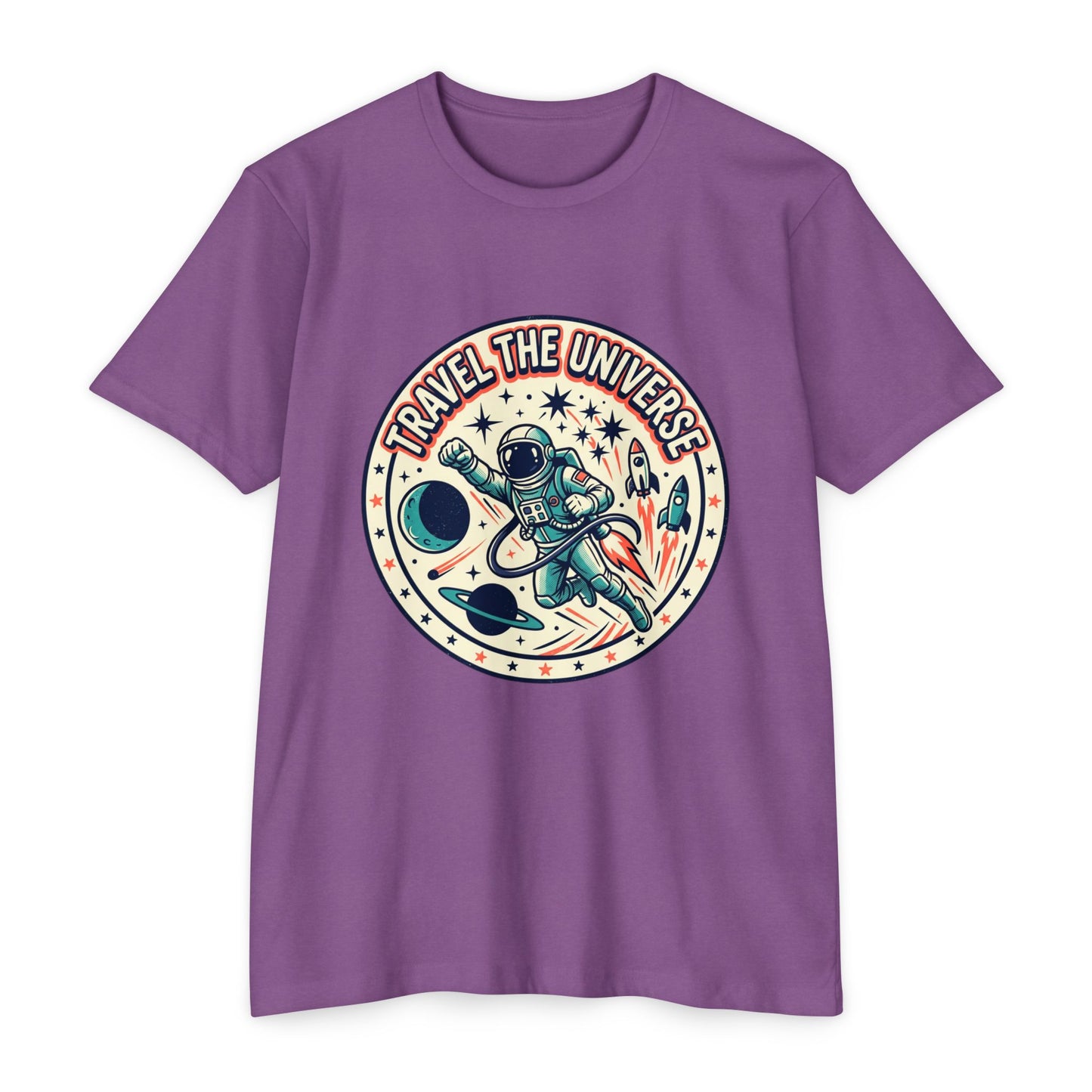 Travel the Universe Astronaut Retro Space T-Shirt
