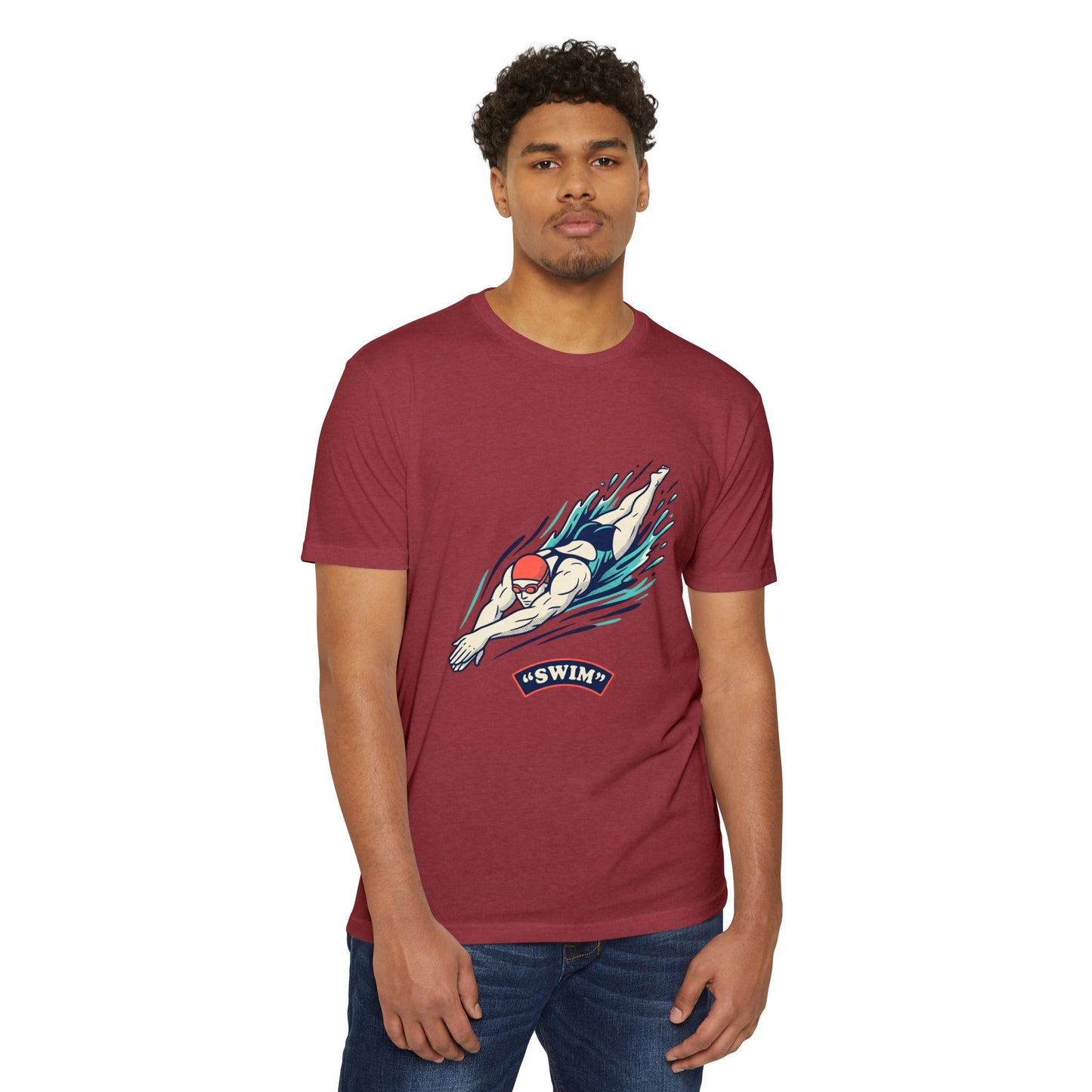 Swimmer Dive T-Shirt — "Swim" Graphic Athletic Tee