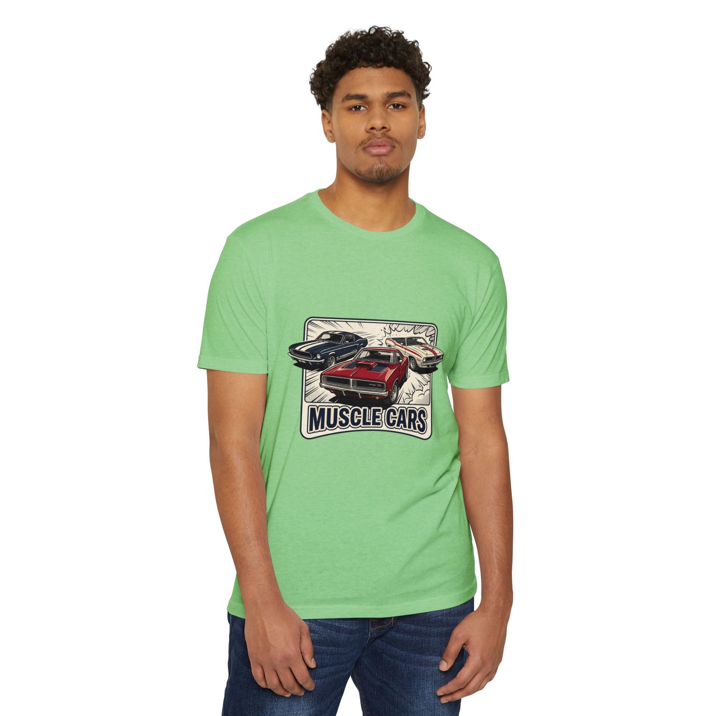 Retro Muscle Cars Graphic T-Shirt — Vintage Hot Rod Design