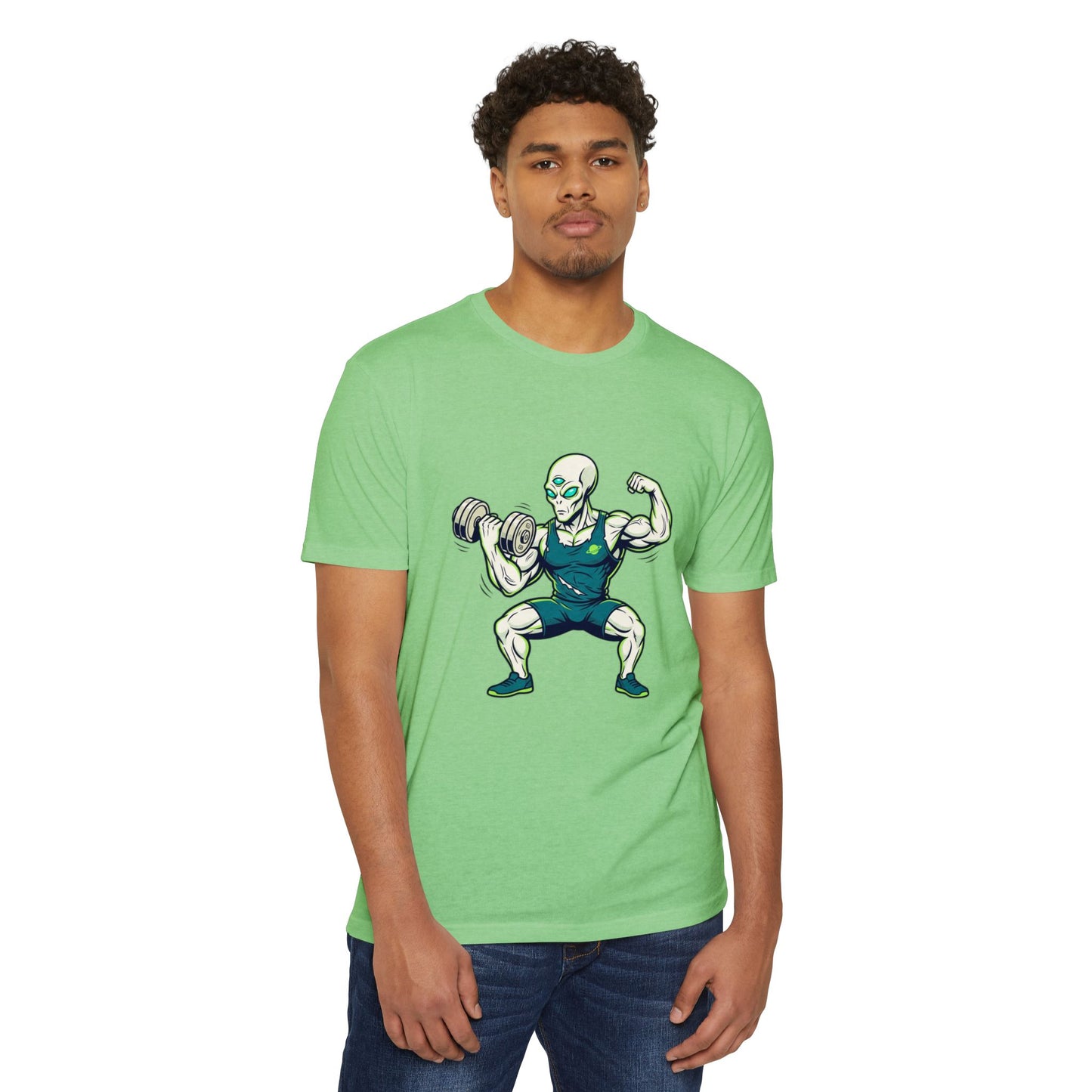 Alien Weightlifter Gym T-Shirt — Fitness Workout Tee
