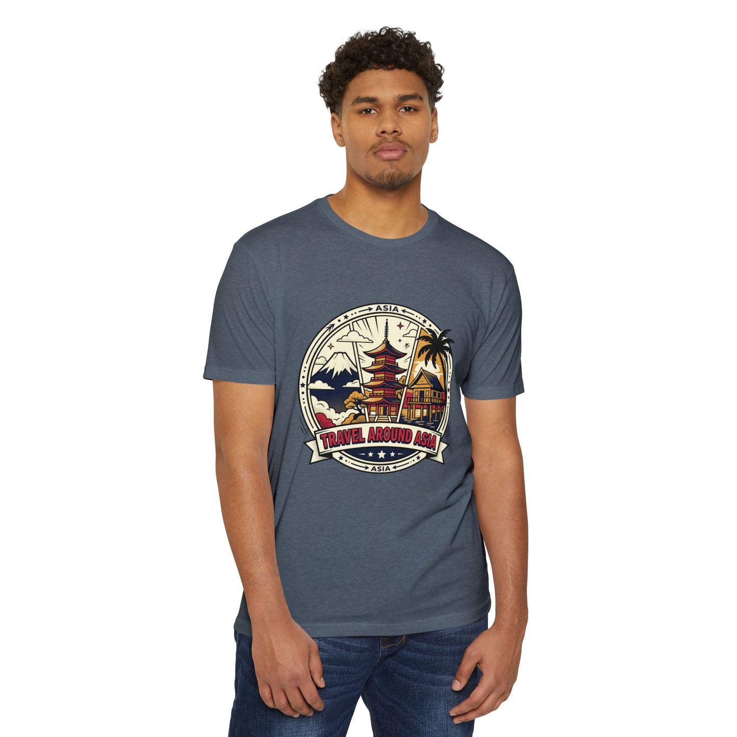 Travel Around Asia Vintage Globe Adventure T-Shirt