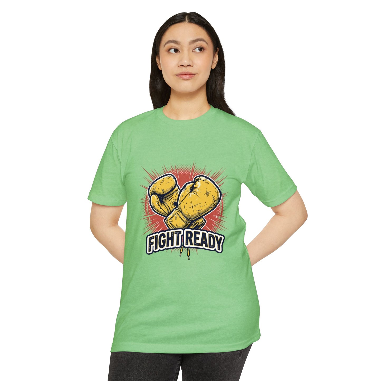 Fight Ready Boxing T-Shirt — Vintage Yellow Gloves Graphic Tee