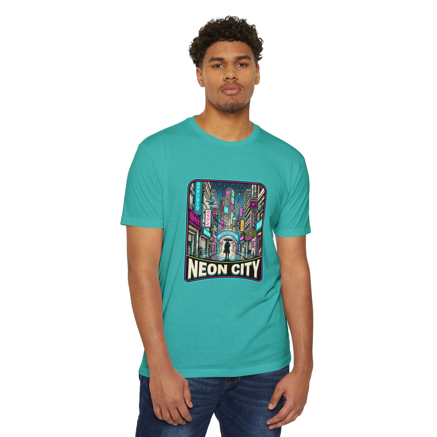 Neon City Retro Cyberpunk T-Shirt — Retro Cyberpunk Streetwear Tee
