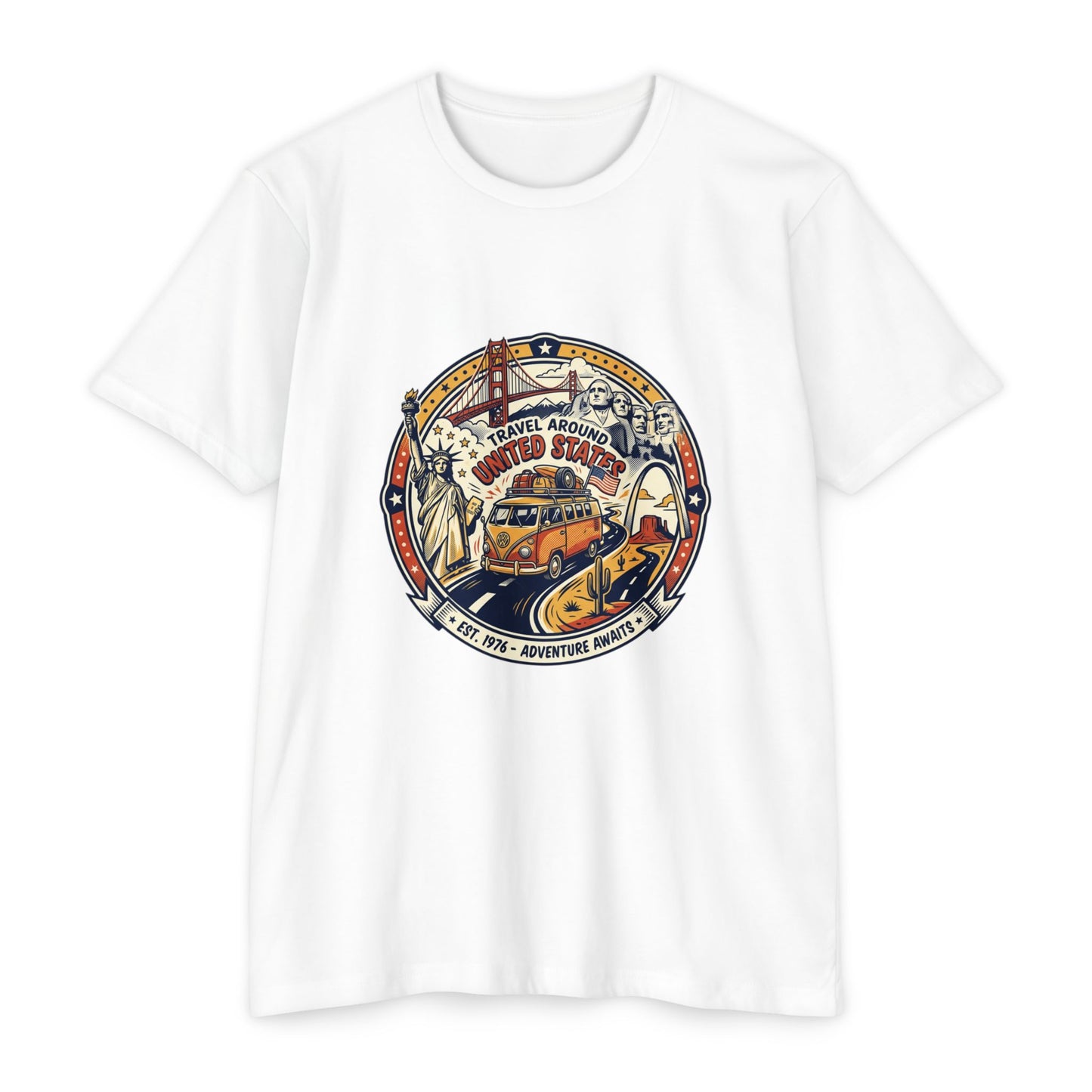 Vintage 'Travel Around the World' Road Trip T-Shirt