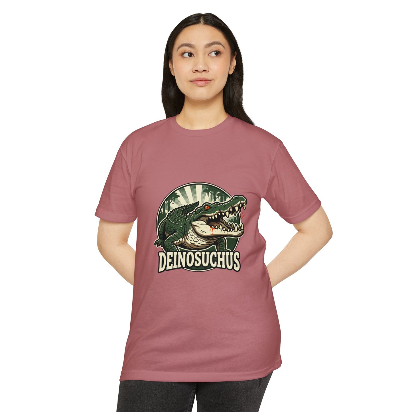 Deinosuchus Alligator Retro Fossil Graphic T-Shirt