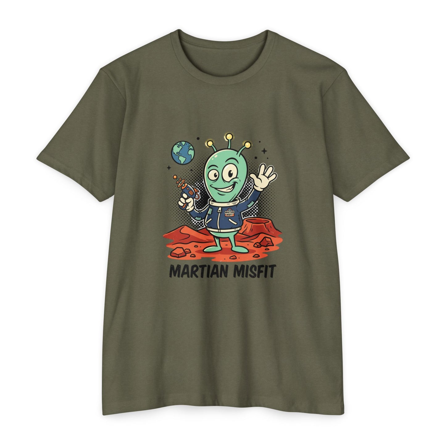 Martian Misfit Retro Alien T-Shirt — Cute Space Graphic Tee