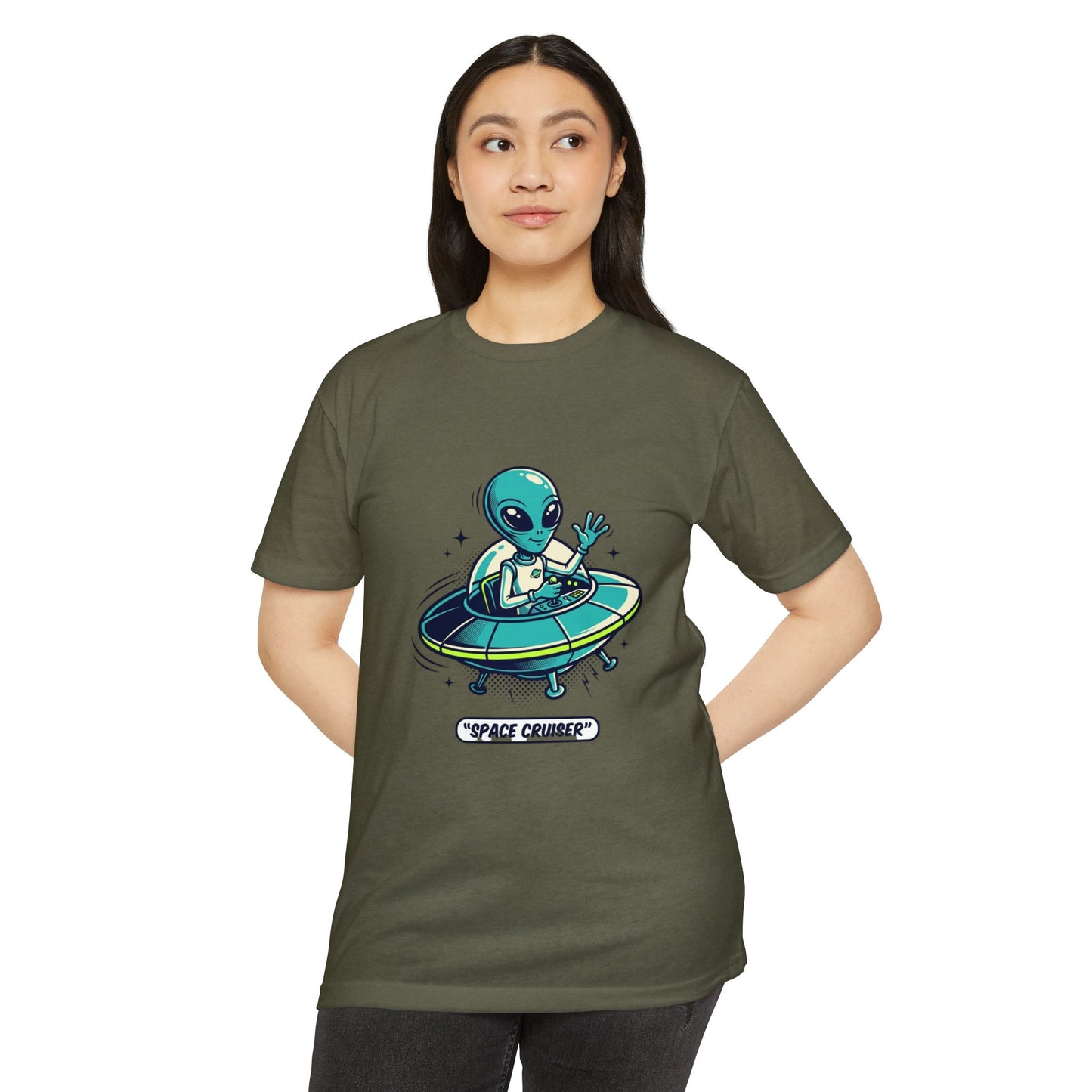 Space Cruiser Alien UFO T‑Shirt — Sci‑Fi Graphic Tee