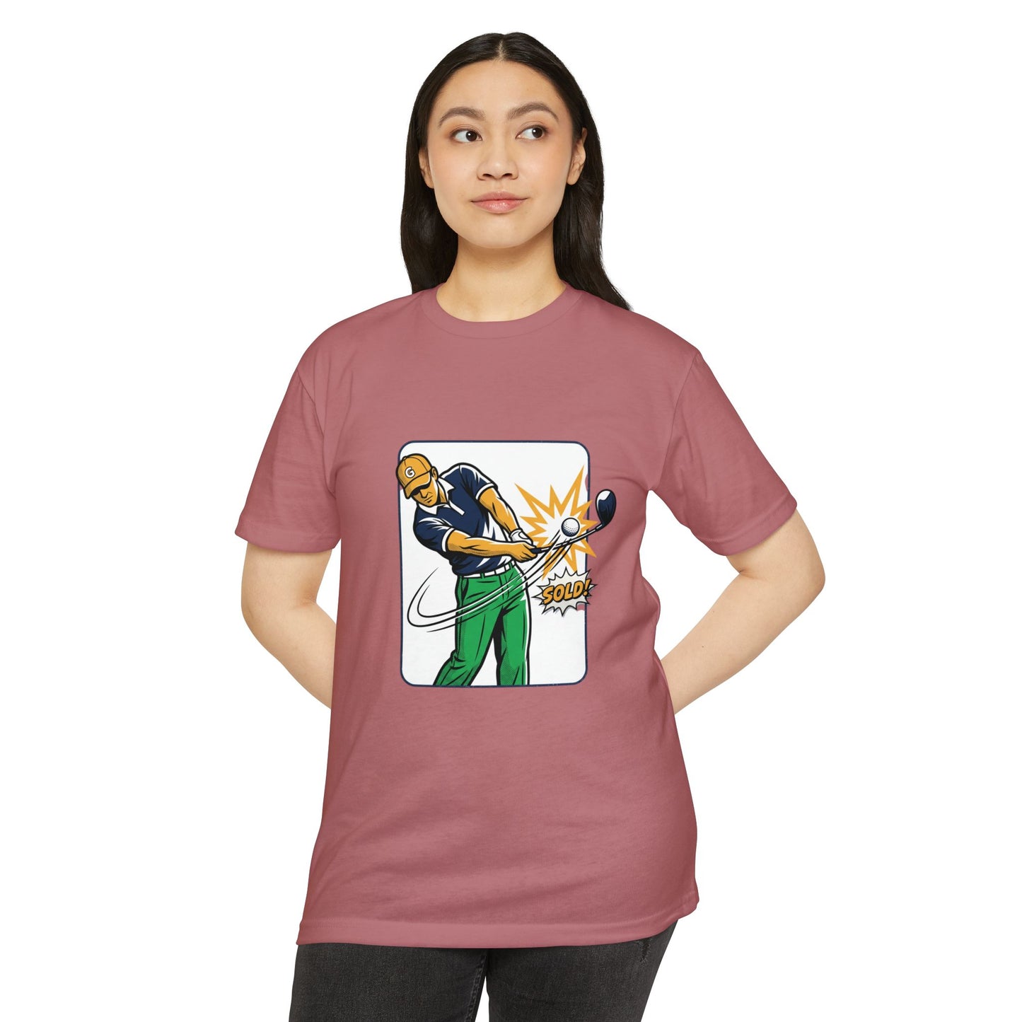 Solid Golfer Illustration Golf Swing T-Shirt