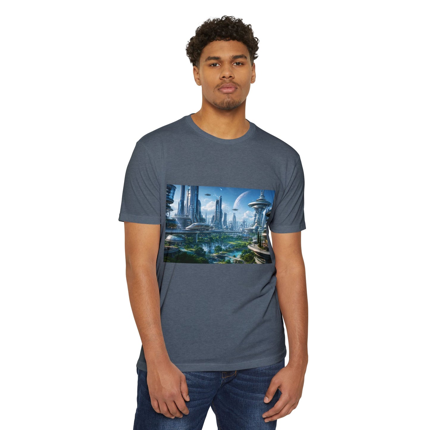 Futuristic Cityscape Sci‑Fi Skyline T-Shirt