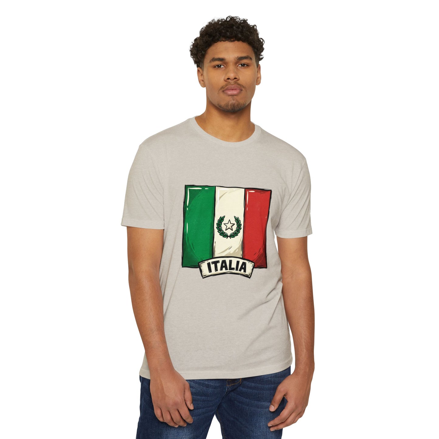 Italian Flag Vintage Crest T-Shirt — Italia Graphic Tee