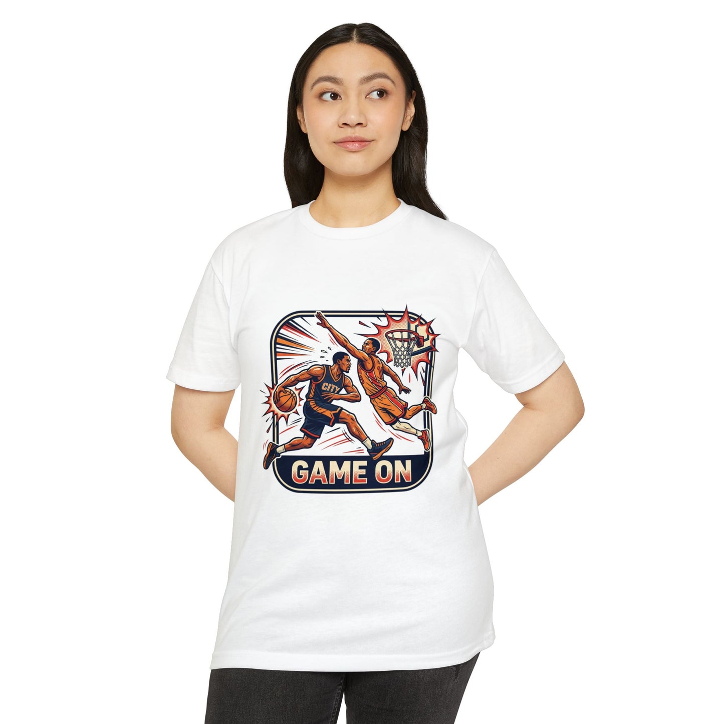 Basketball T-Shirt — Retro 'Game On' Dunk Design