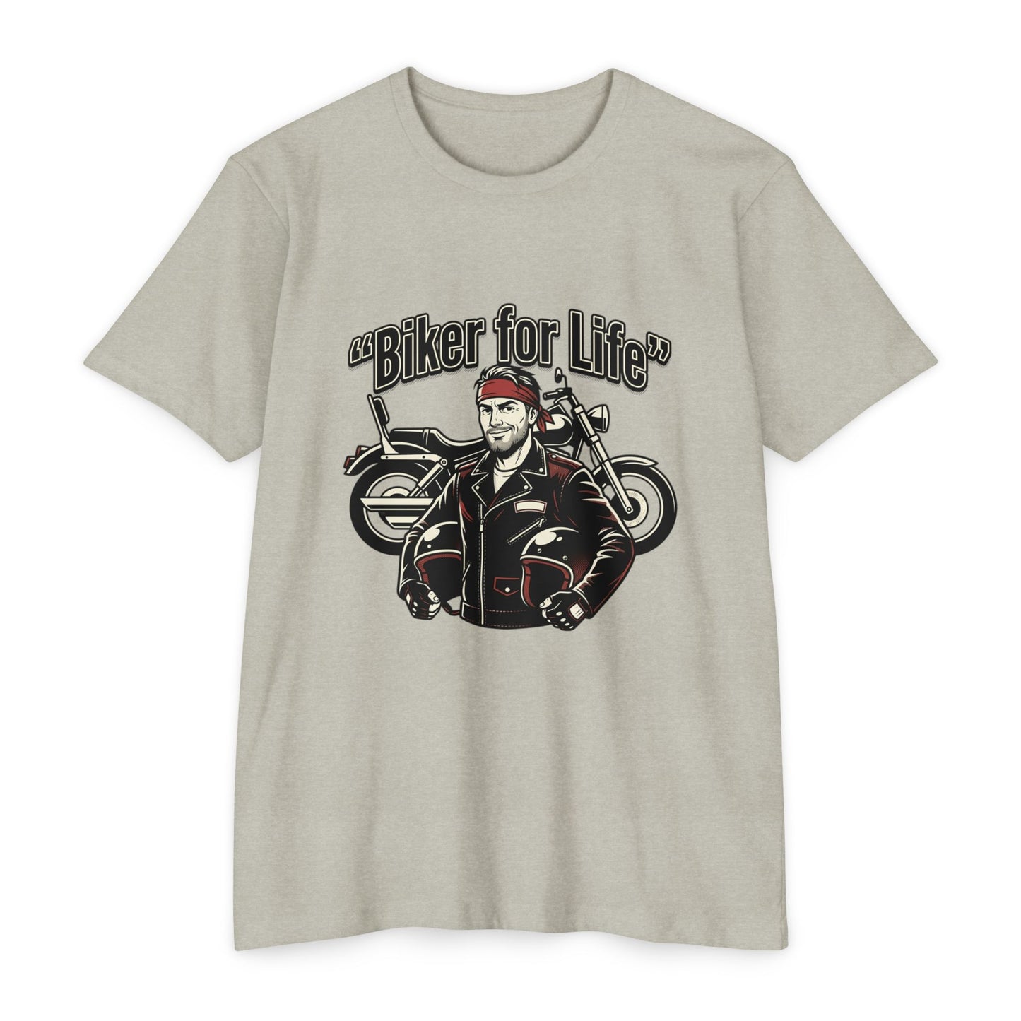 Biker For Life Vintage Motorcycle T-Shirt