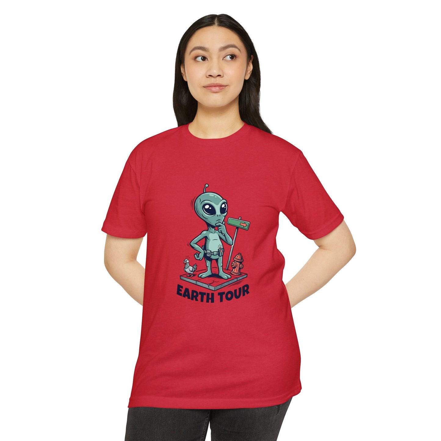 Alien 'Earth Tour' T-Shirt — Cute Space Visitor Graphic Tee