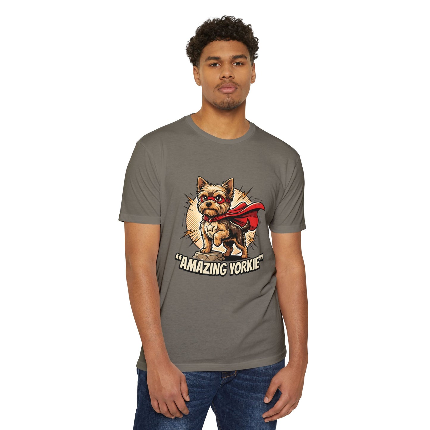 Yorkie Superhero T-Shirt — Cute Yorkshire Terrier Graphic Tee