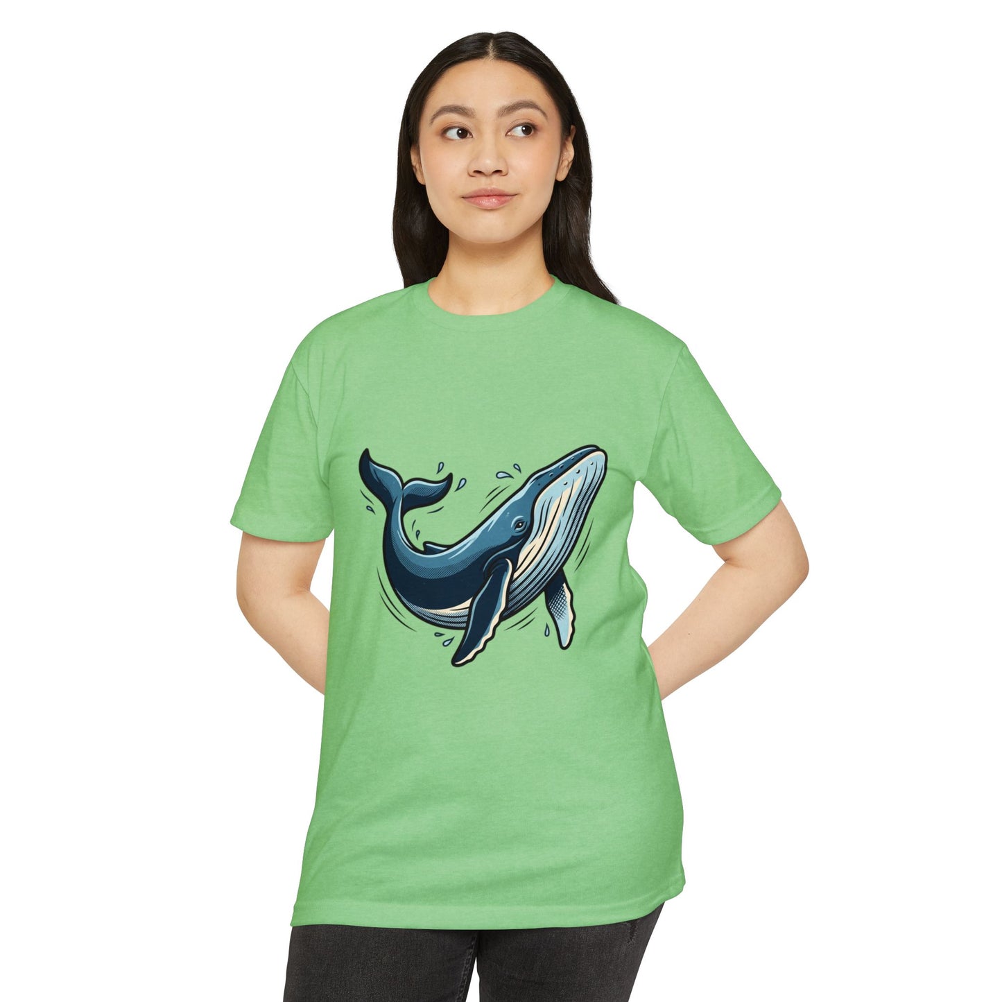 Whale Illustration T-Shirt — Retro Ocean Graphic Tee