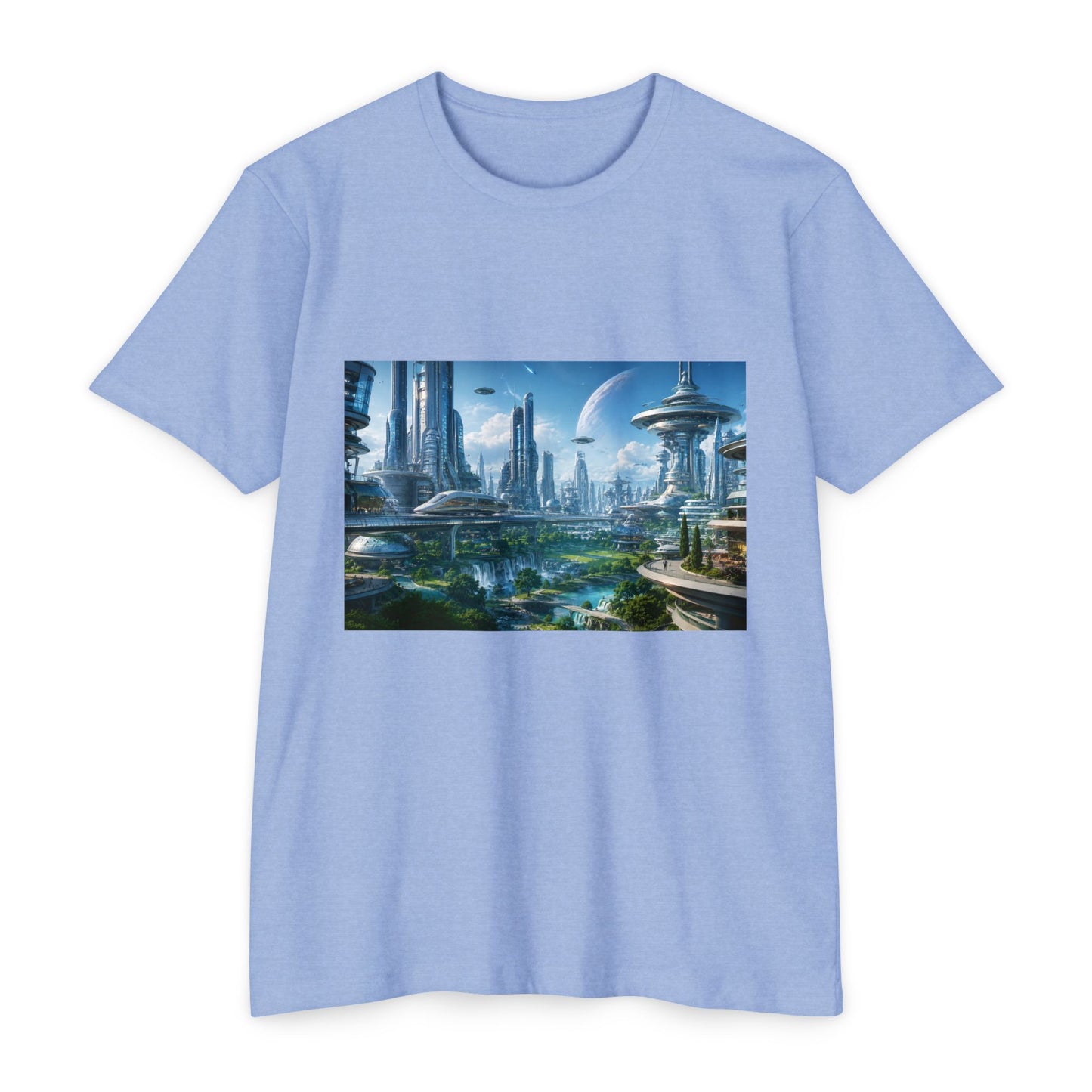 Futuristic Cityscape Sci‑Fi Skyline T-Shirt