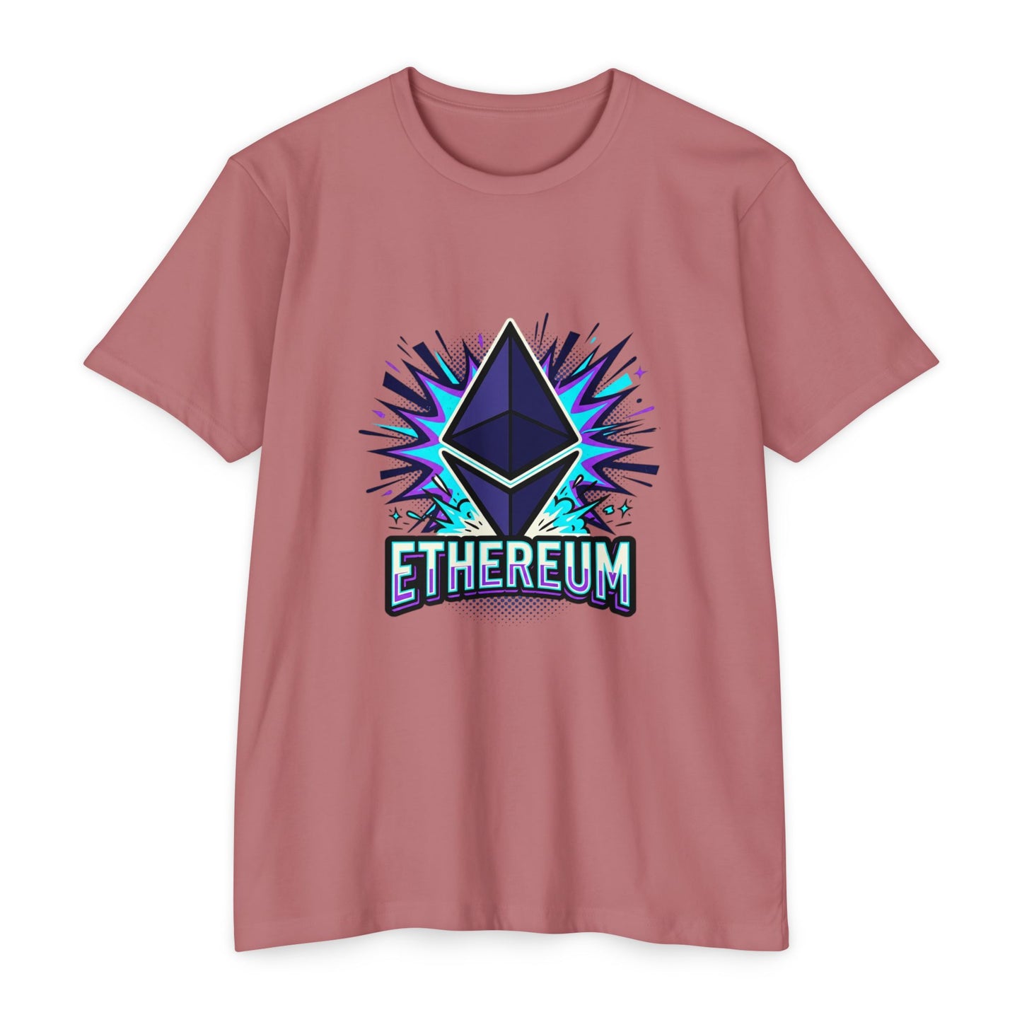 Ethereum Crypto Logo T-Shirt — Retro Neon Blockchain Tee