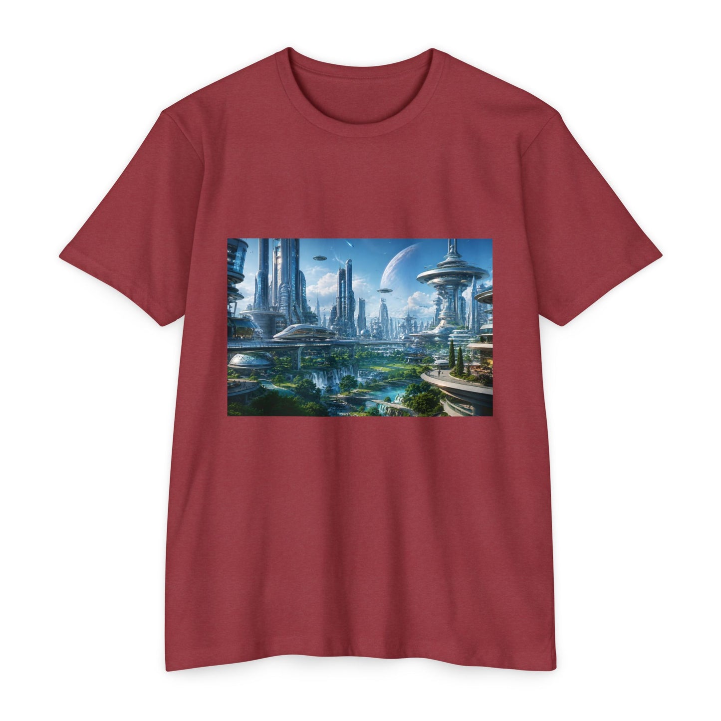Futuristic Cityscape Sci‑Fi Skyline T-Shirt