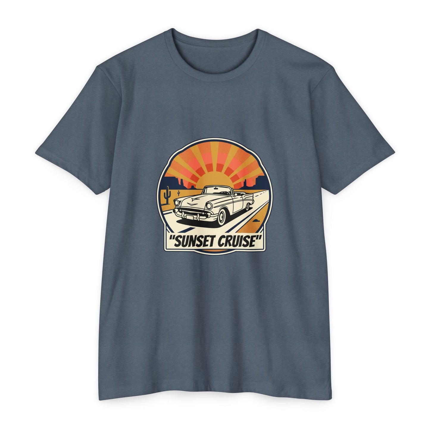Sunset Cruise Vintage Car T-Shirt