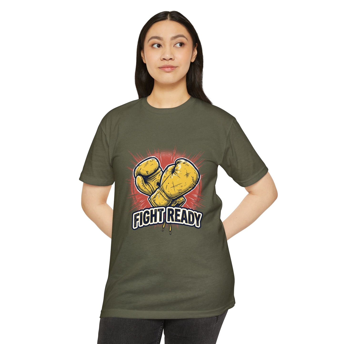Fight Ready Boxing T-Shirt — Vintage Yellow Gloves Graphic Tee