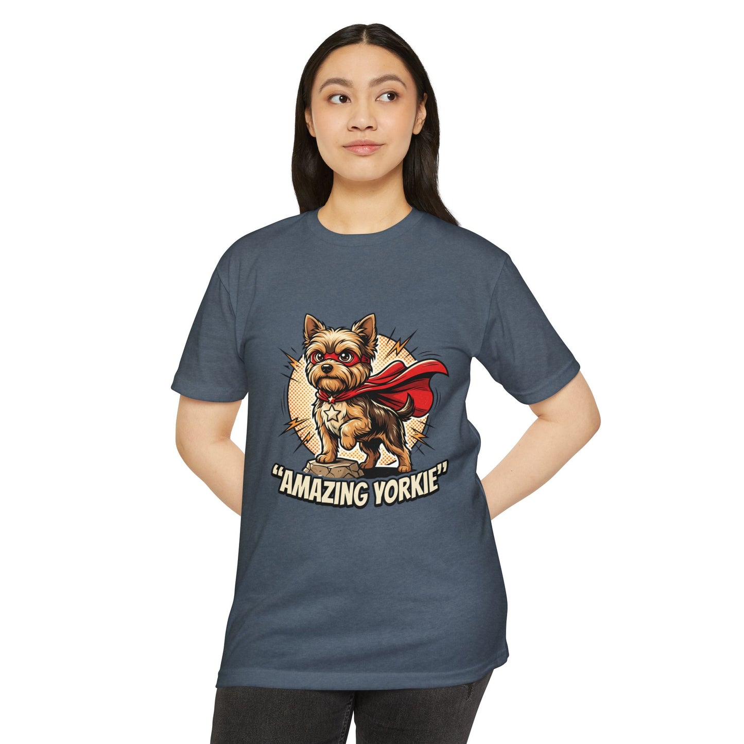 Yorkie Superhero T-Shirt — Cute Yorkshire Terrier Graphic Tee