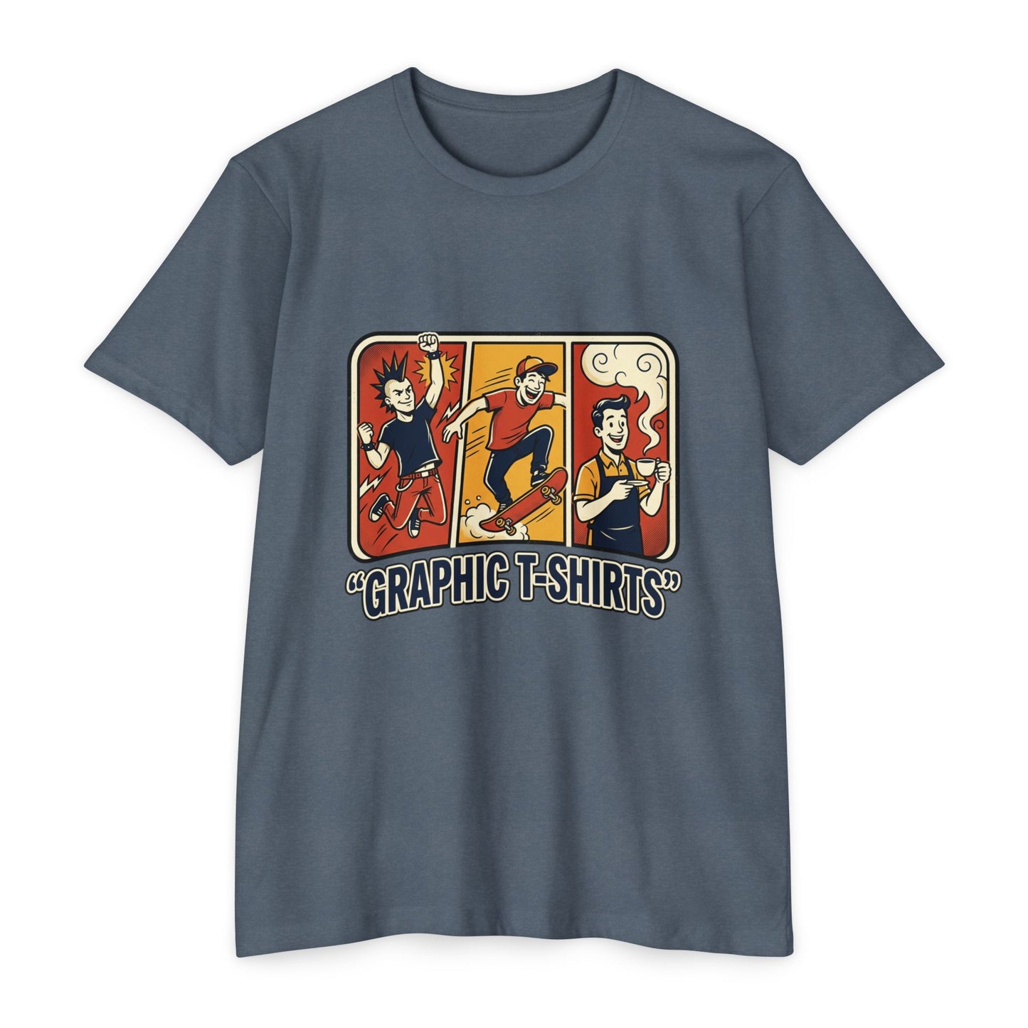 Retro Skateboard Graphic T-Shirt — Vintage Cartoon Skate Tee