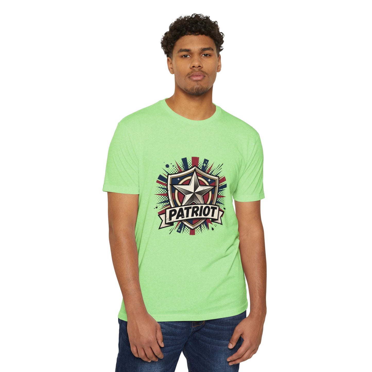 Patriot Shield T-Shirt — Vintage American Star Graphic Tee