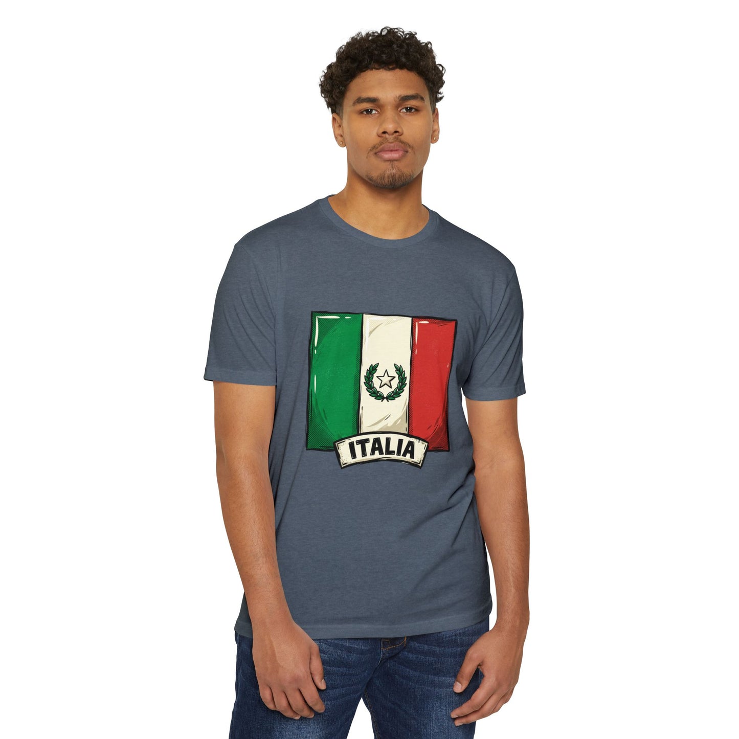 Italian Flag Vintage Crest T-Shirt — Italia Graphic Tee
