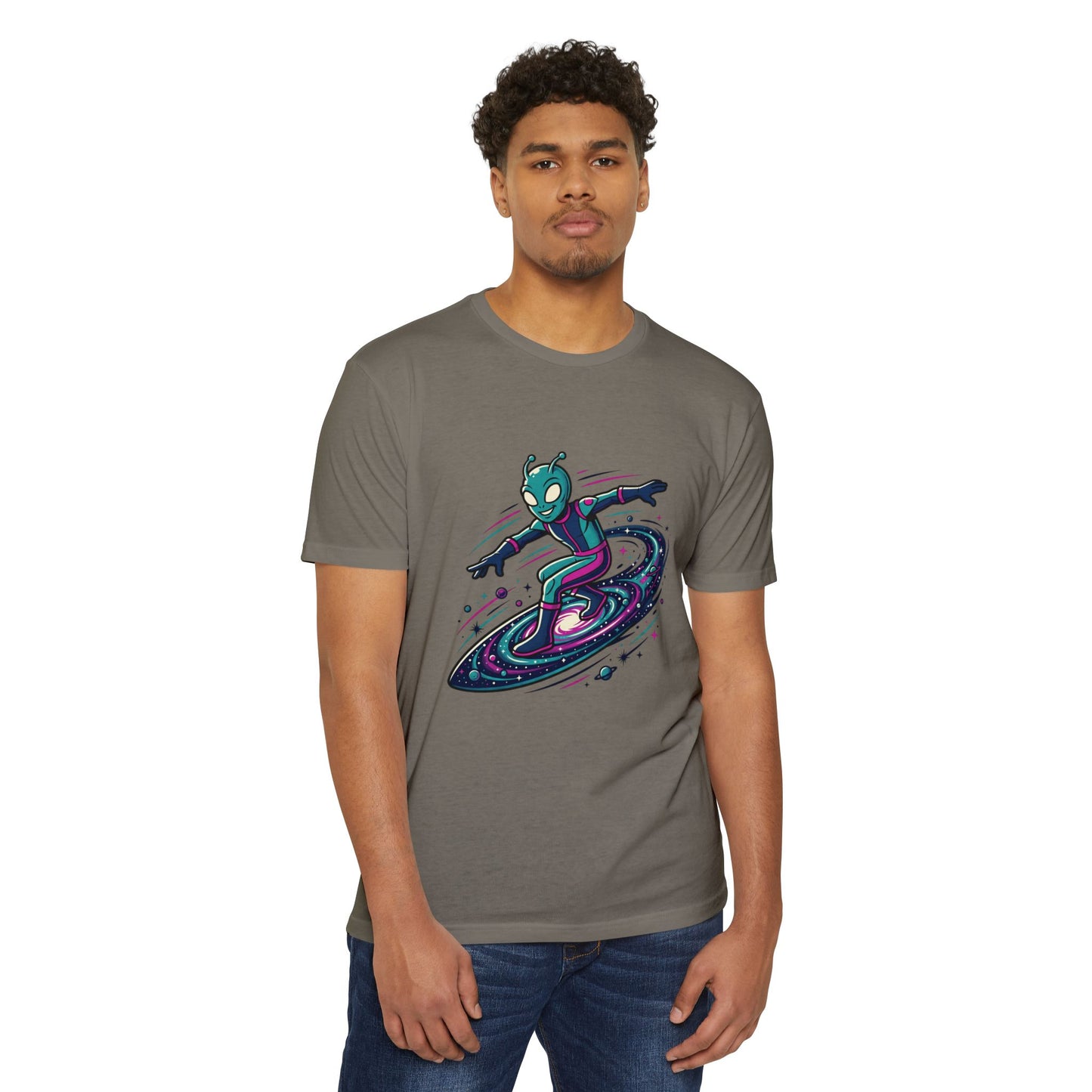 Alien Surfer Retro Space Skate T-Shirt