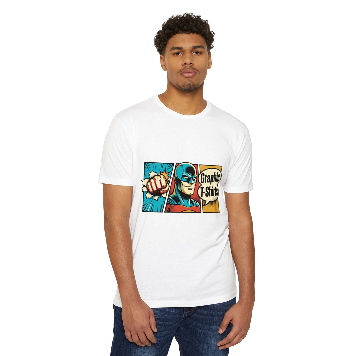 Retro Comic Superhero T-Shirt — Pop Art Graphic Tee