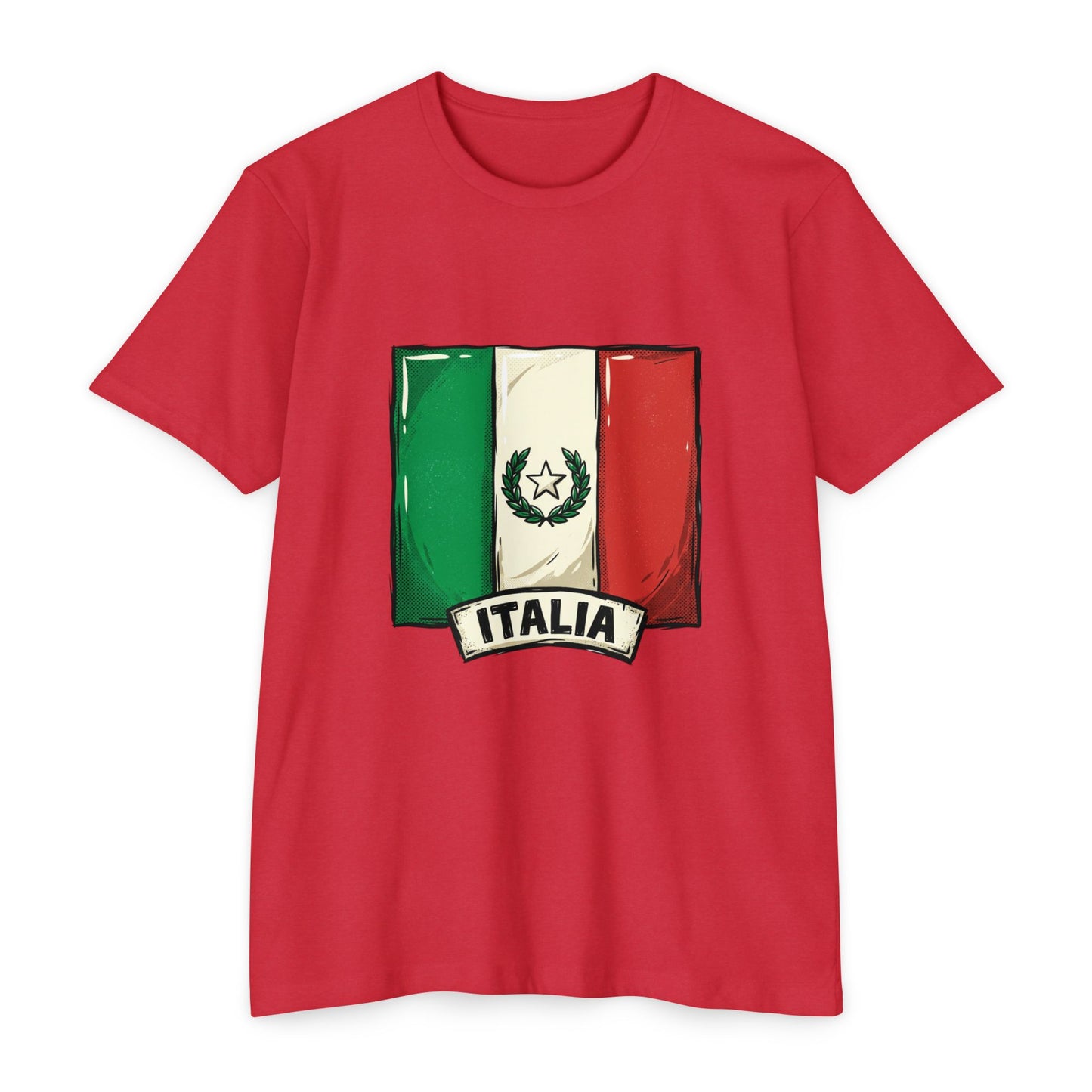 Italian Flag Vintage Crest T-Shirt — Italia Graphic Tee