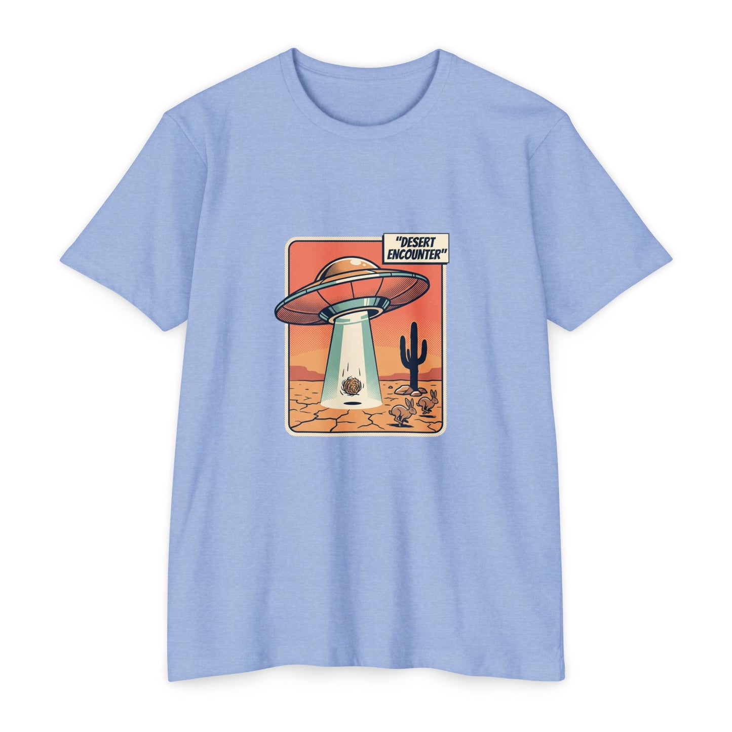 Desert Encounter T-Shirt – Retro UFO Alien Abduction Tee
