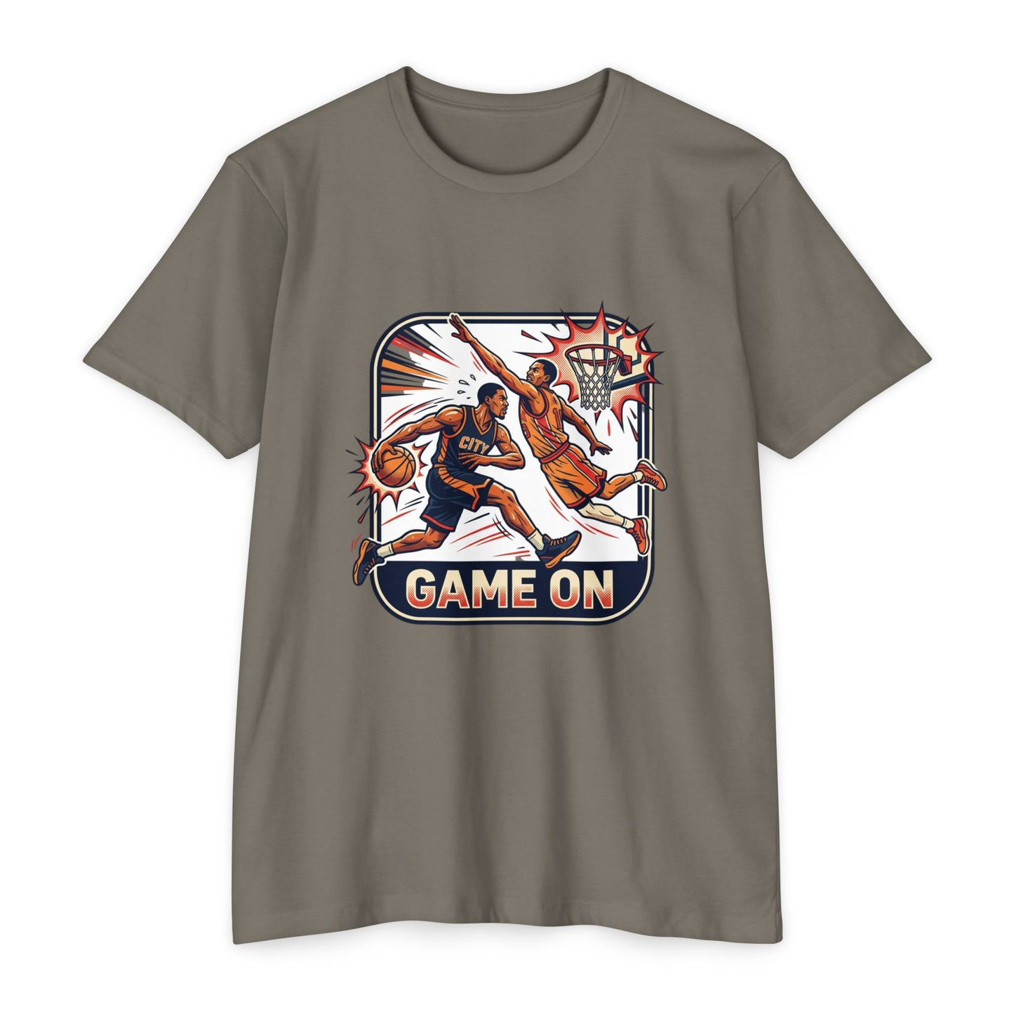 Basketball T-Shirt — Retro 'Game On' Dunk Design