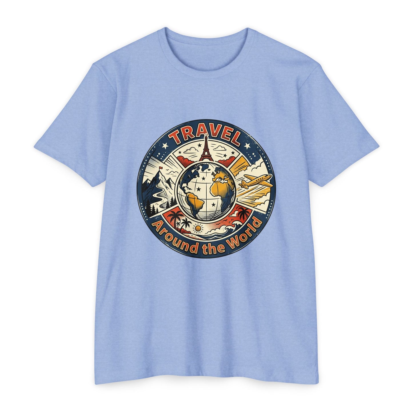 Vintage Globe Adventure T-Shirt — Travel Around the World Tee