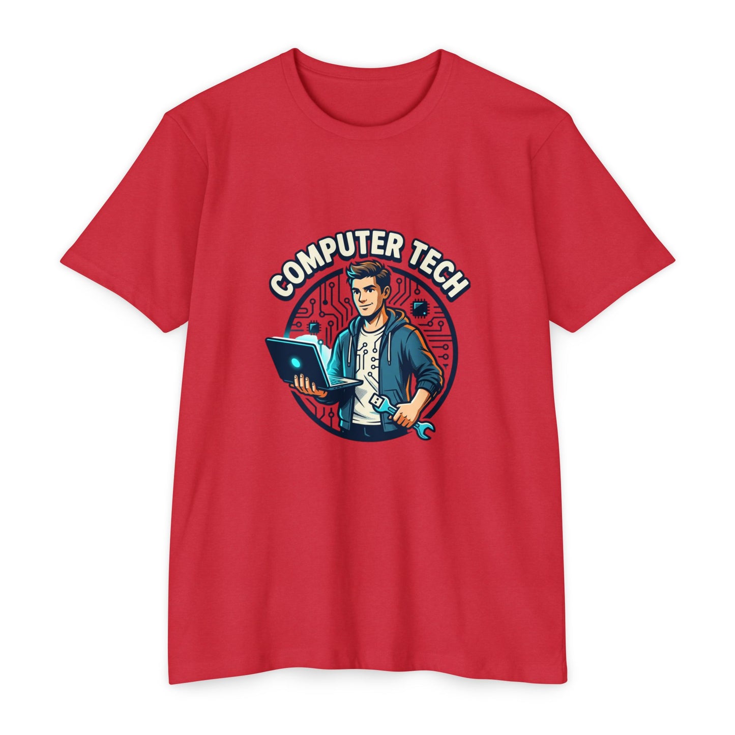 Computer Tech T-Shirt — Retro IT Technician Graphic Tee