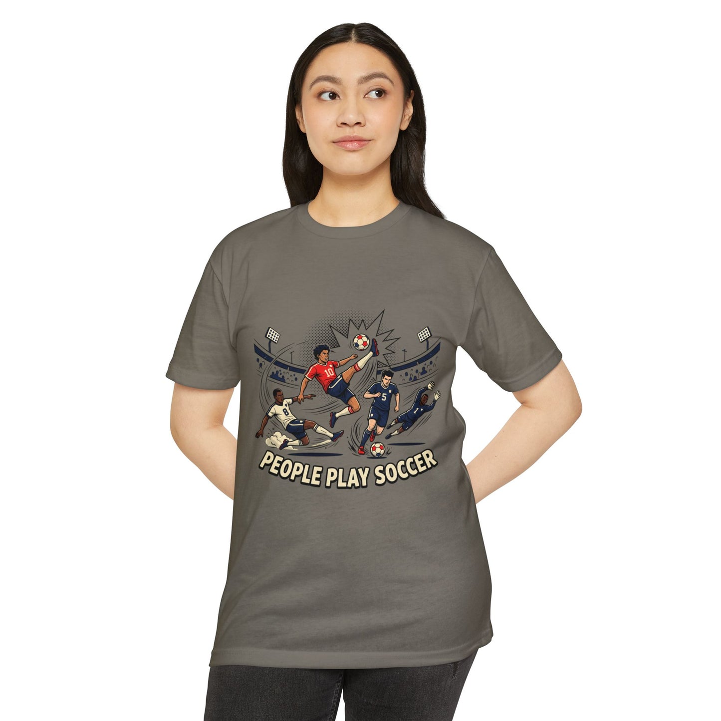 People Play Soccer T-Shirt – Vintage Soccer Players Graphic Tee