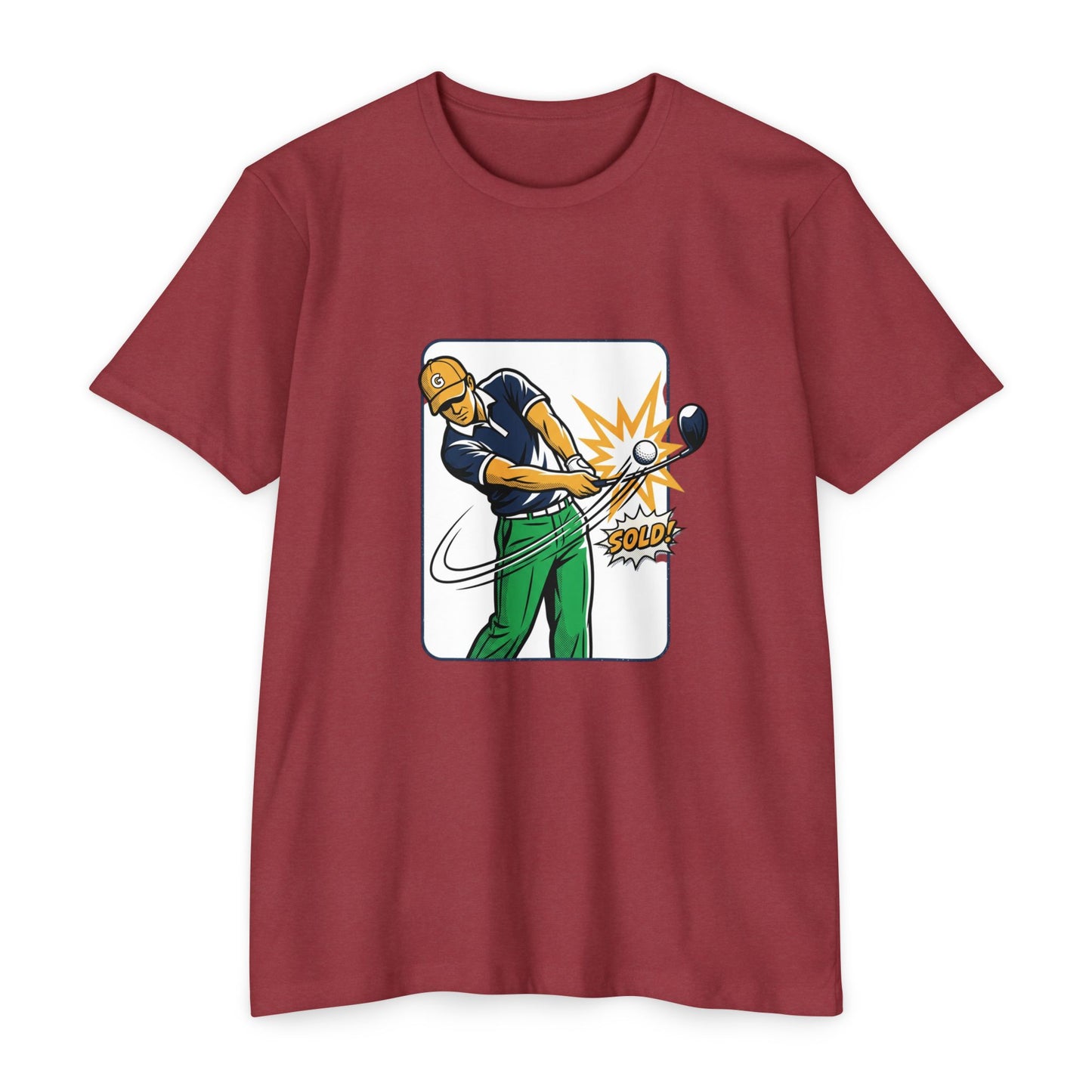 Solid Golfer Illustration Golf Swing T-Shirt