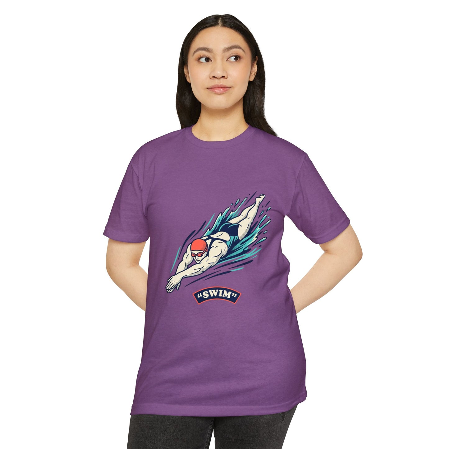 Swimmer Dive T-Shirt — "Swim" Graphic Athletic Tee