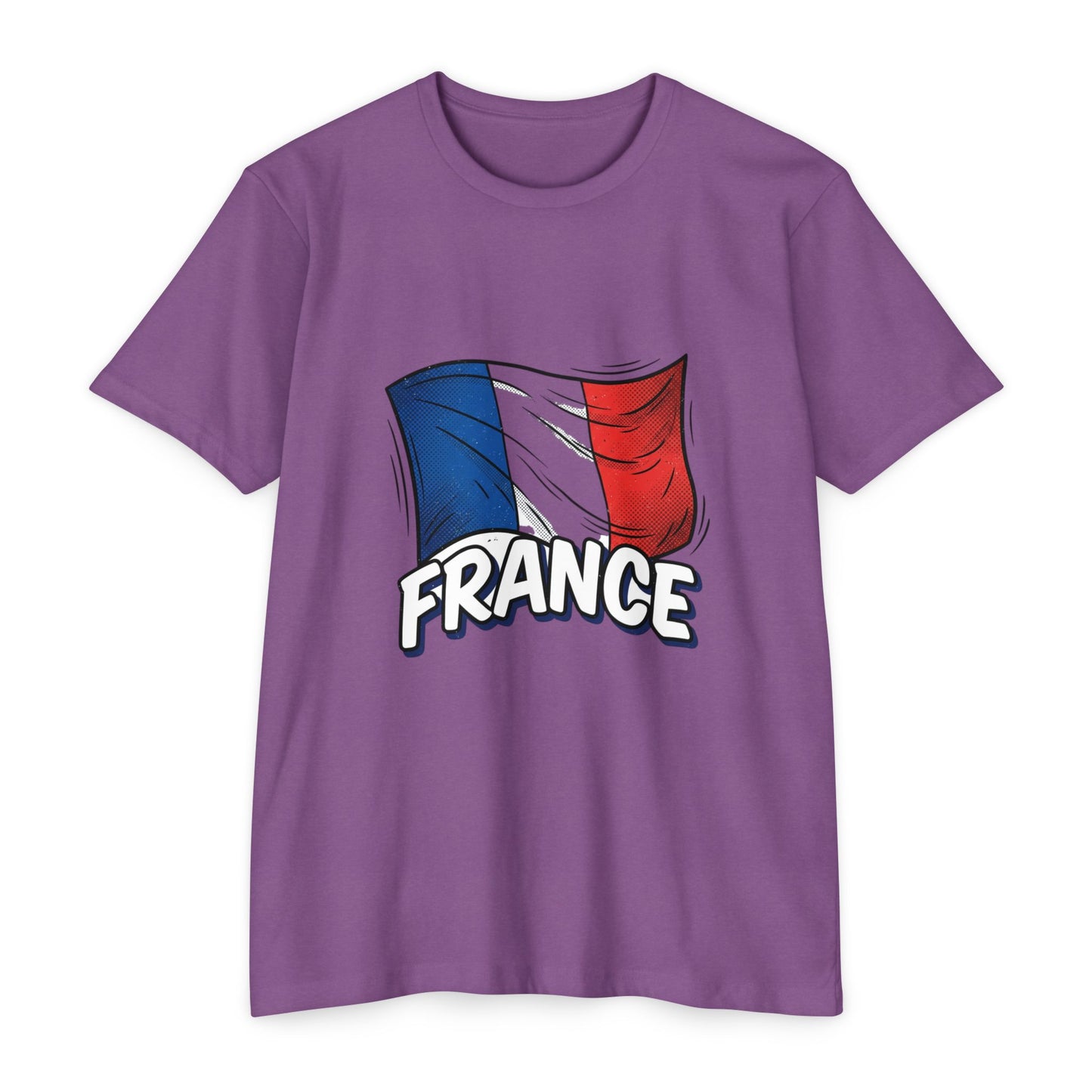 France Flag Retro Waving Tricolor T-Shirt