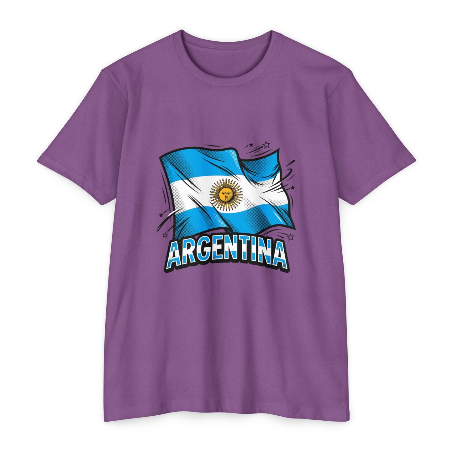 Argentina Flag Waving Graphic T-Shirt