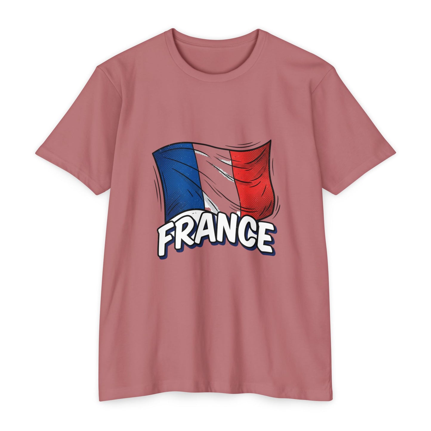France Flag Retro Waving Tricolor T-Shirt